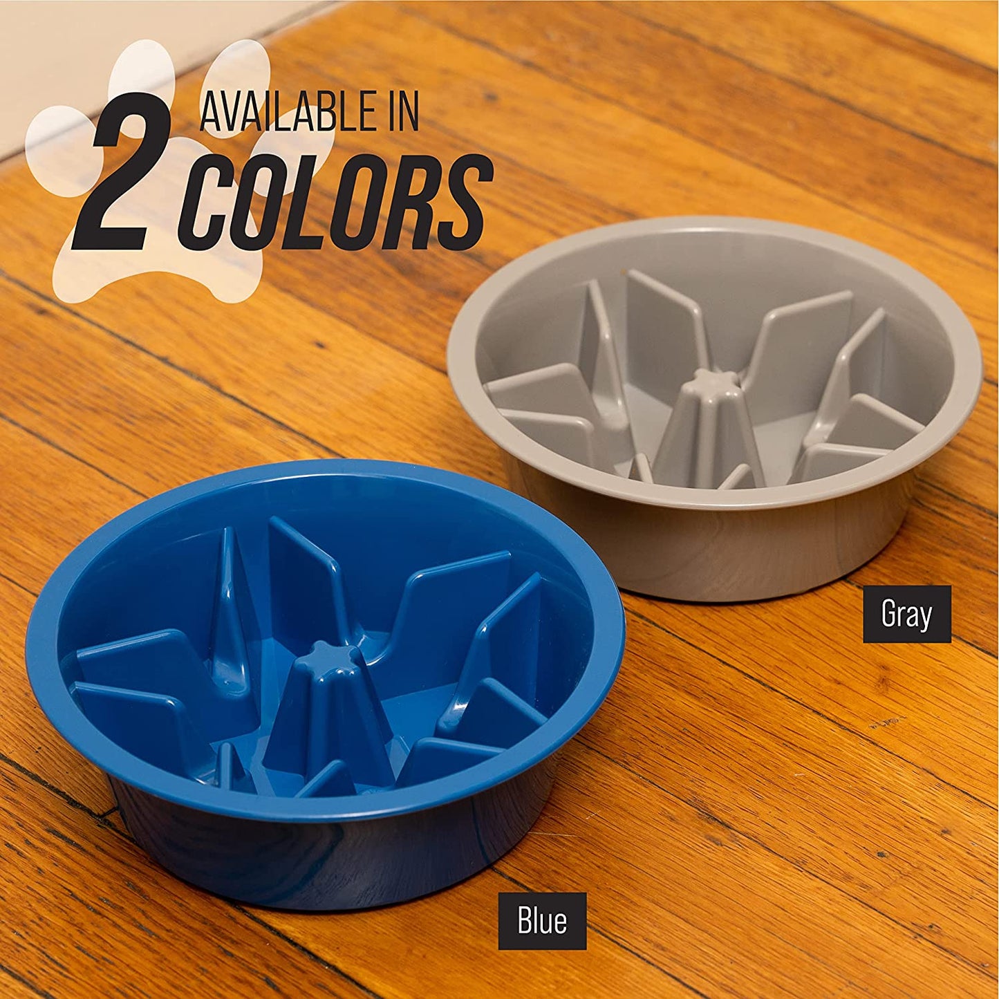 Slow Feeder Dog Bowls - Cup Maze Puzzle Food Bowl with Feeder Holes, Fits into Elevated Pet Feeders - Slow Eating for Large, Medium & Small Sized Breeds (2 Cup - 7.5-8 Inch Feeder Holes)