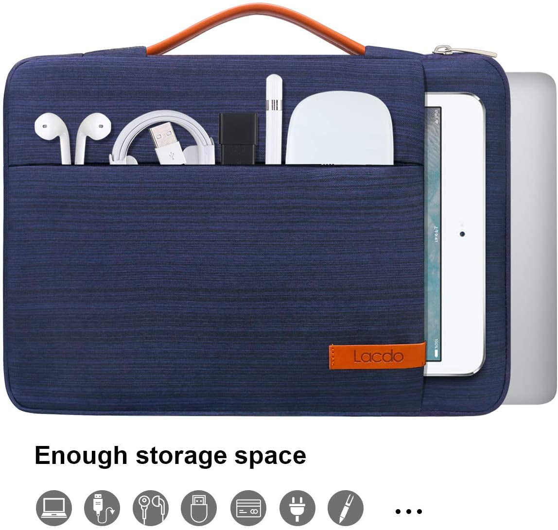 360° Protective Laptop Sleeve Case for 16 Inch New Macbook Pro M3 Pro/Max M2 M1 Pro/Max A2991 A2780 A2485 A2141 2023-2019, 15 Inch Surface Laptop 6/5/4/3/2/1 Computer Bag Water Resistant, Blue