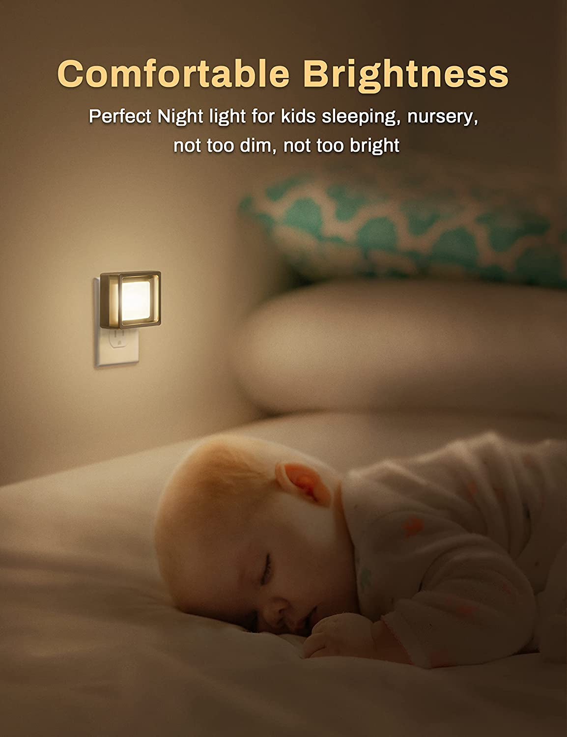 LED Night Light,  Night Lights Plug into Wall [2 Pack] with Dusk-To-Dawn Sensor, Dimmable Nightlights, Adjustable Brightness for Bathroom, Hallway, Bedroom,Kids Room,Stairway,Soft White 3000K