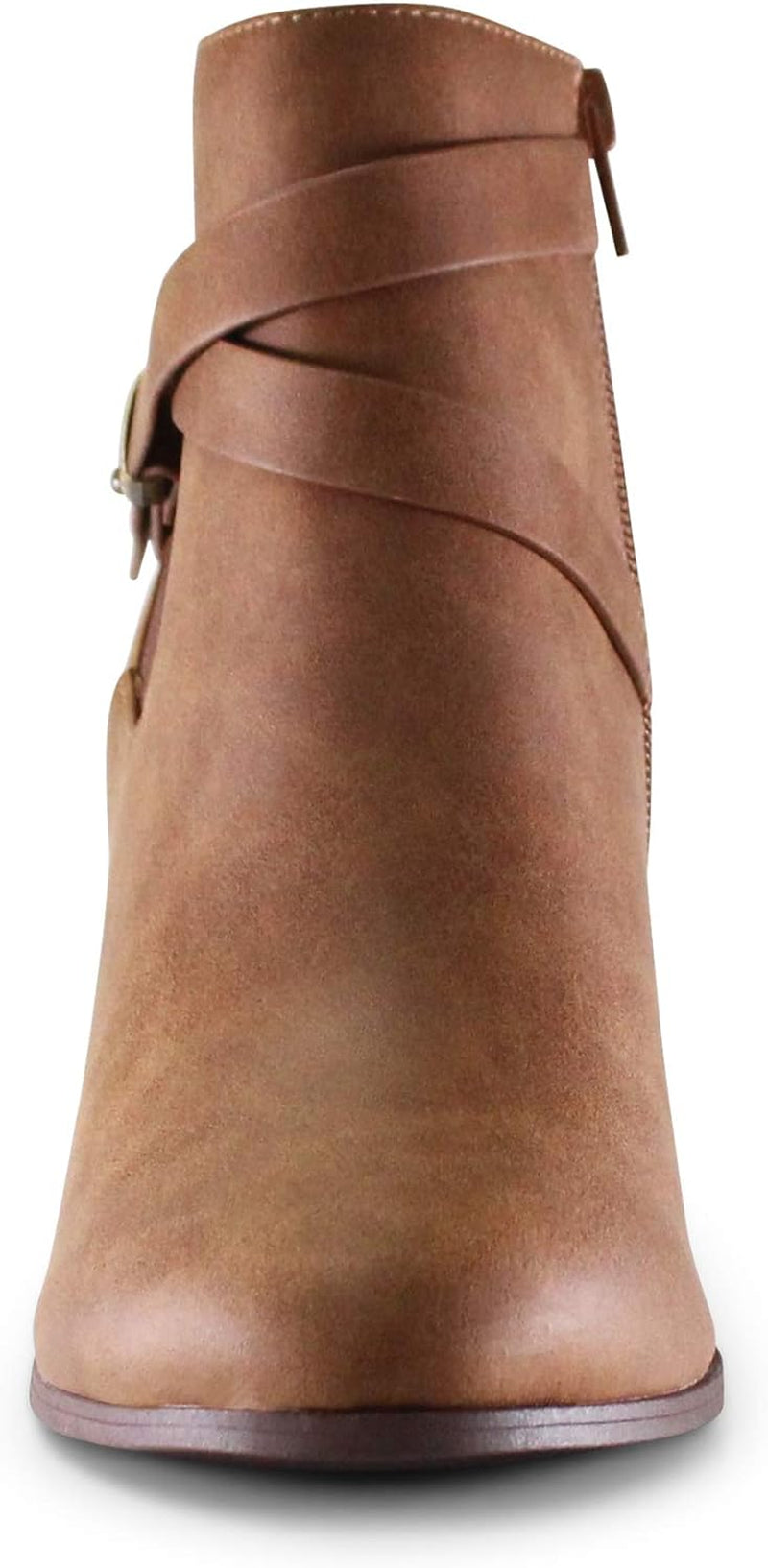Montreal Women'S Almond Toe High Chunky Block Stacked Heels Ankle Booties Boots