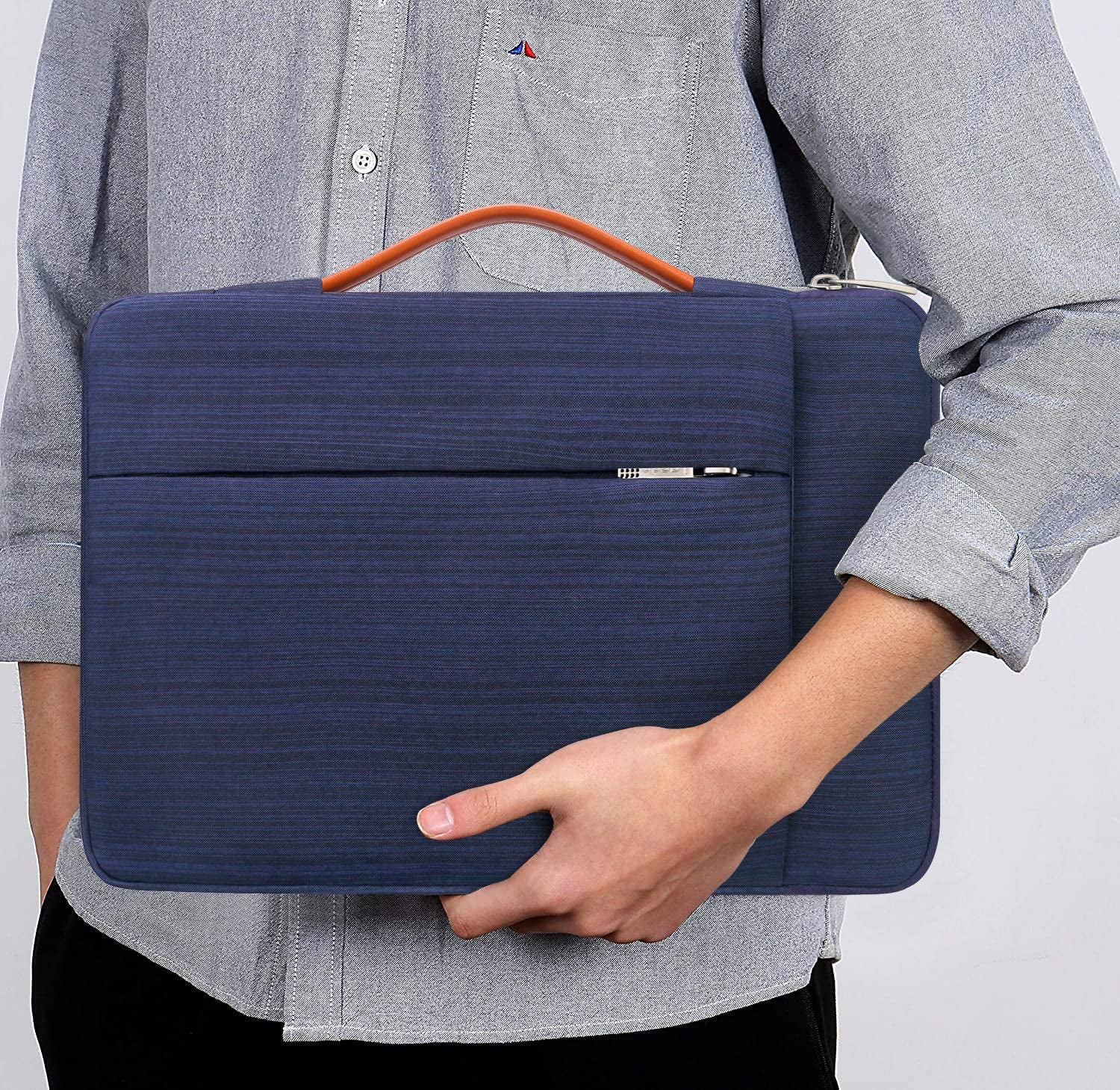 360° Protective Laptop Sleeve Case for 16 Inch New Macbook Pro M3 Pro/Max M2 M1 Pro/Max A2991 A2780 A2485 A2141 2023-2019, 15 Inch Surface Laptop 6/5/4/3/2/1 Computer Bag Water Resistant, Blue