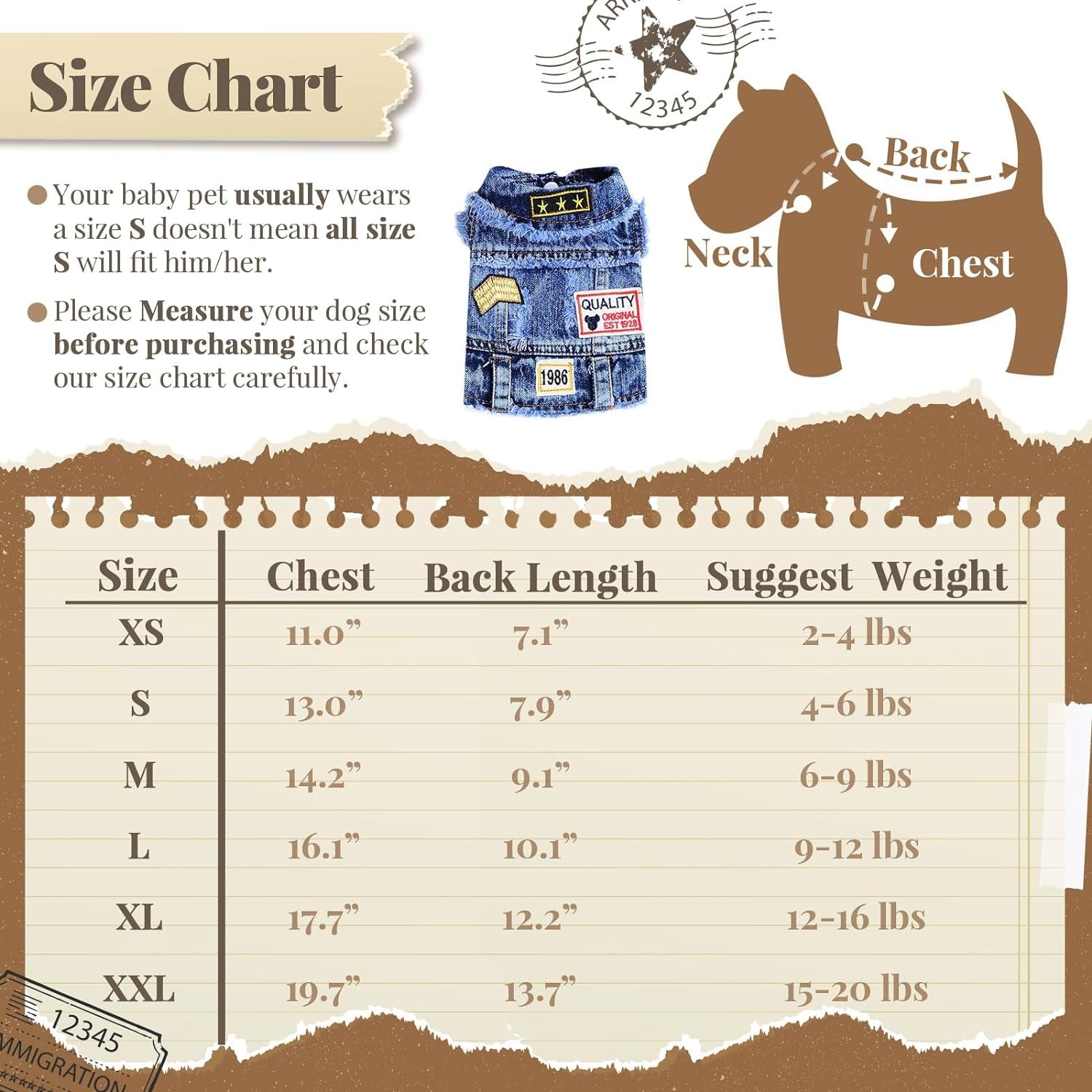 Cool Blue Dog Jean Jacket Small Pet Outfits Dog Clothes for Small Medium Dogs Cats Boys Girls Pet Vest Denim Coats Puppy Shirts Doggy Costume Clothing for Shih Tzu Chihuahua Yorkie Teacup