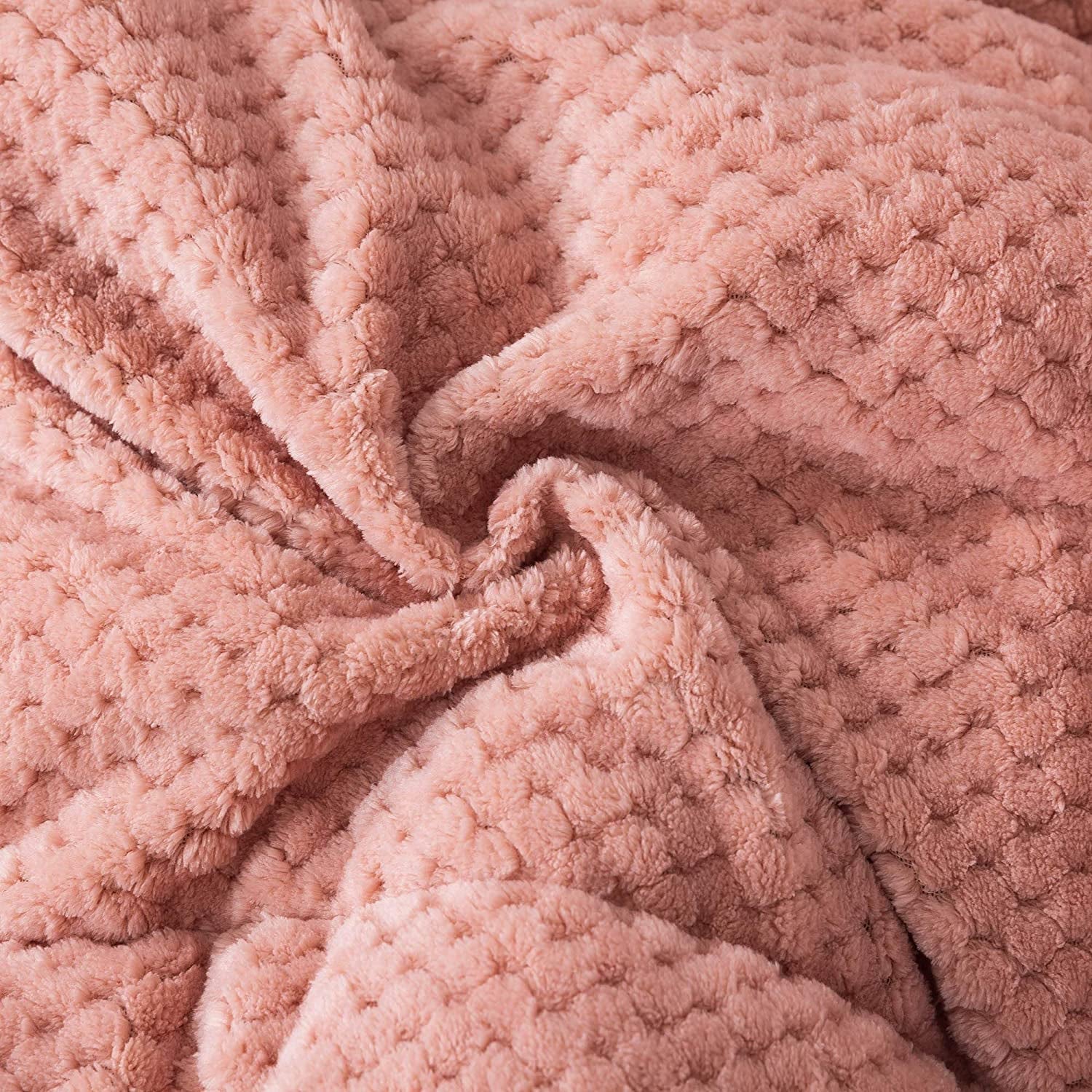 Super Ultra Soft Luxury Plush Sherpa Comforter, Cozy Reversible Fleece - Goose down Alternative Fill, Machine Washable Bedding, Sunset Rose Pink, King Size