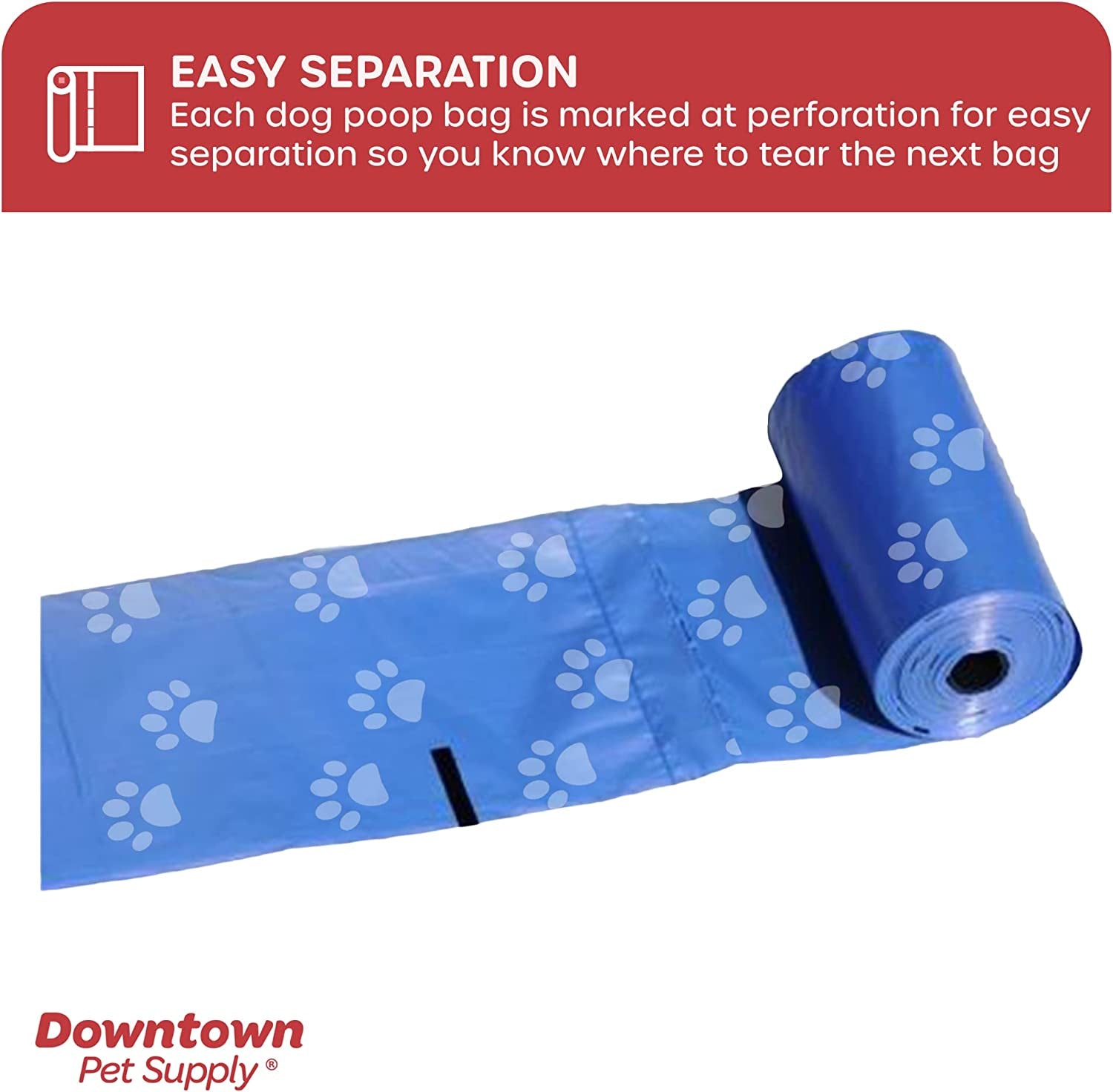 180 Count Unscented Dog Waste Bags with Dog Poop Bag Dispenser, Rainbow with Paw Prints - Leak-Proof Dog Poop Bags Refills with Leash Clip and Bone Bag Dispenser - 12.5 X 8.5"