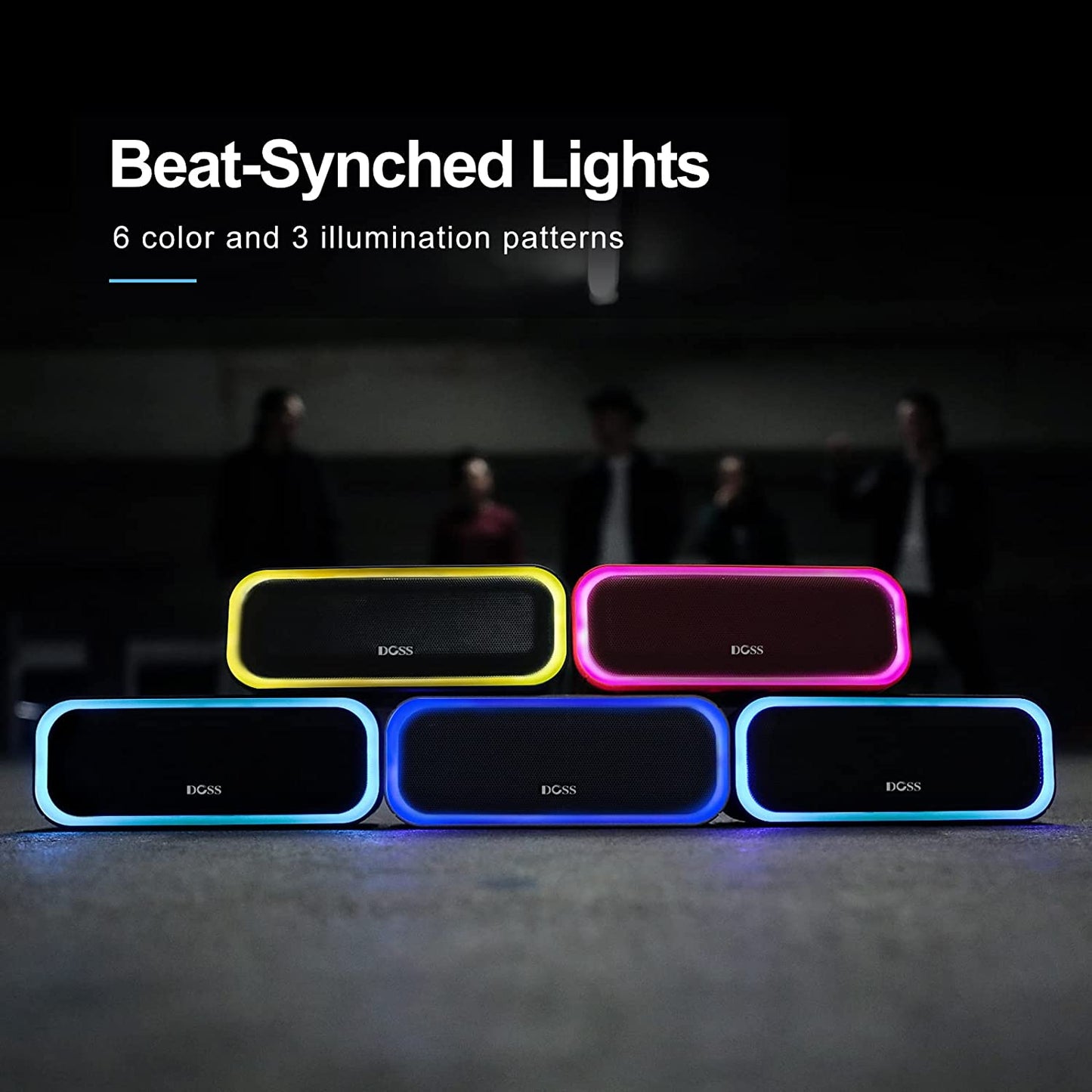 Soundbox Pro Bluetooth Speaker with 20W Stereo Sound, Active Extra Bass, IPX6 Waterproof, Bluetooth 5.0, TWS Pairing, Multi-Colors Lights, 20 Hrs Playtime, Portable Speaker for Beach, Outdoor