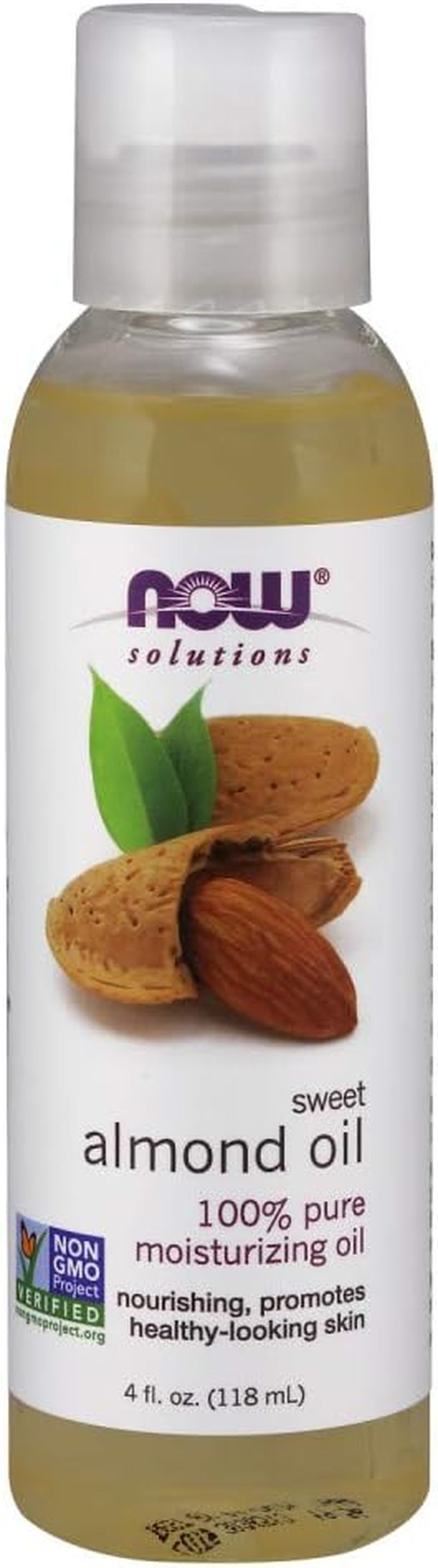 Solutions, Sweet Almond Oil, 100% Pure Moisturizing Oil, Promotes Healthy-Looking Skin, Unscented , 4-Ounce