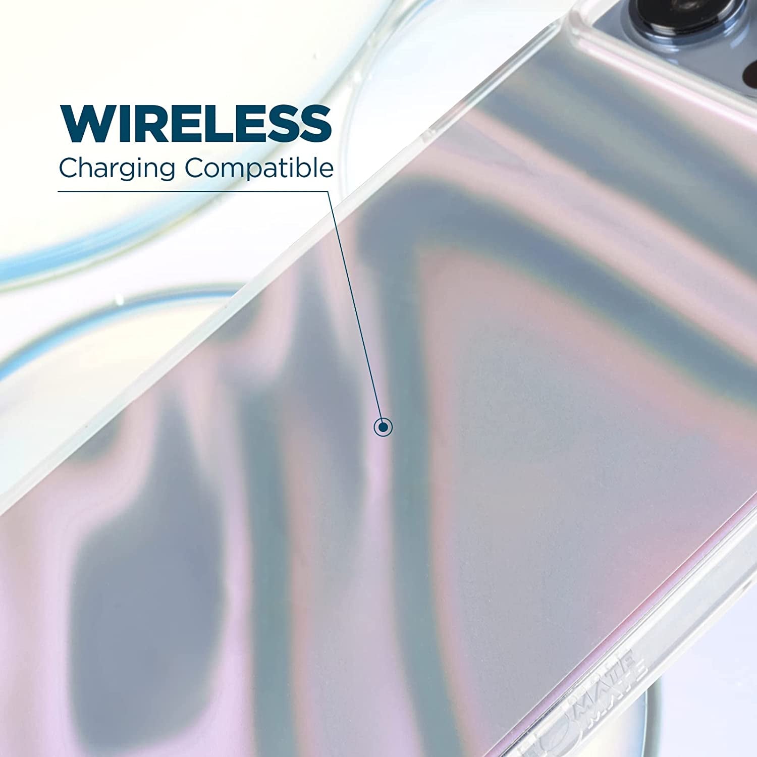 Iphone 13 Pro Case - Soap Bubble [10FT Drop Protection] [Wireless Charging Compatible] Luxury Cover with Iridescent Swirl Effect for Iphone 13 Pro 6.1", Anti-Scratch, Shockproof Materials