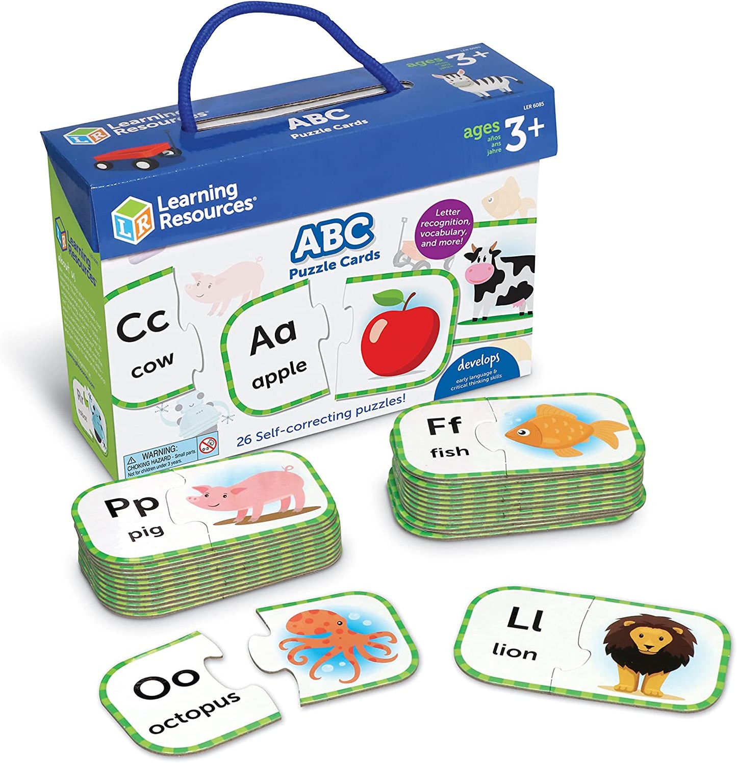ABC Puzzle Cards, Kindergarten Readiness, Self Correcting Puzzles, Alphabet Learning Games, Puzzles for Toddlers, Ages 3+