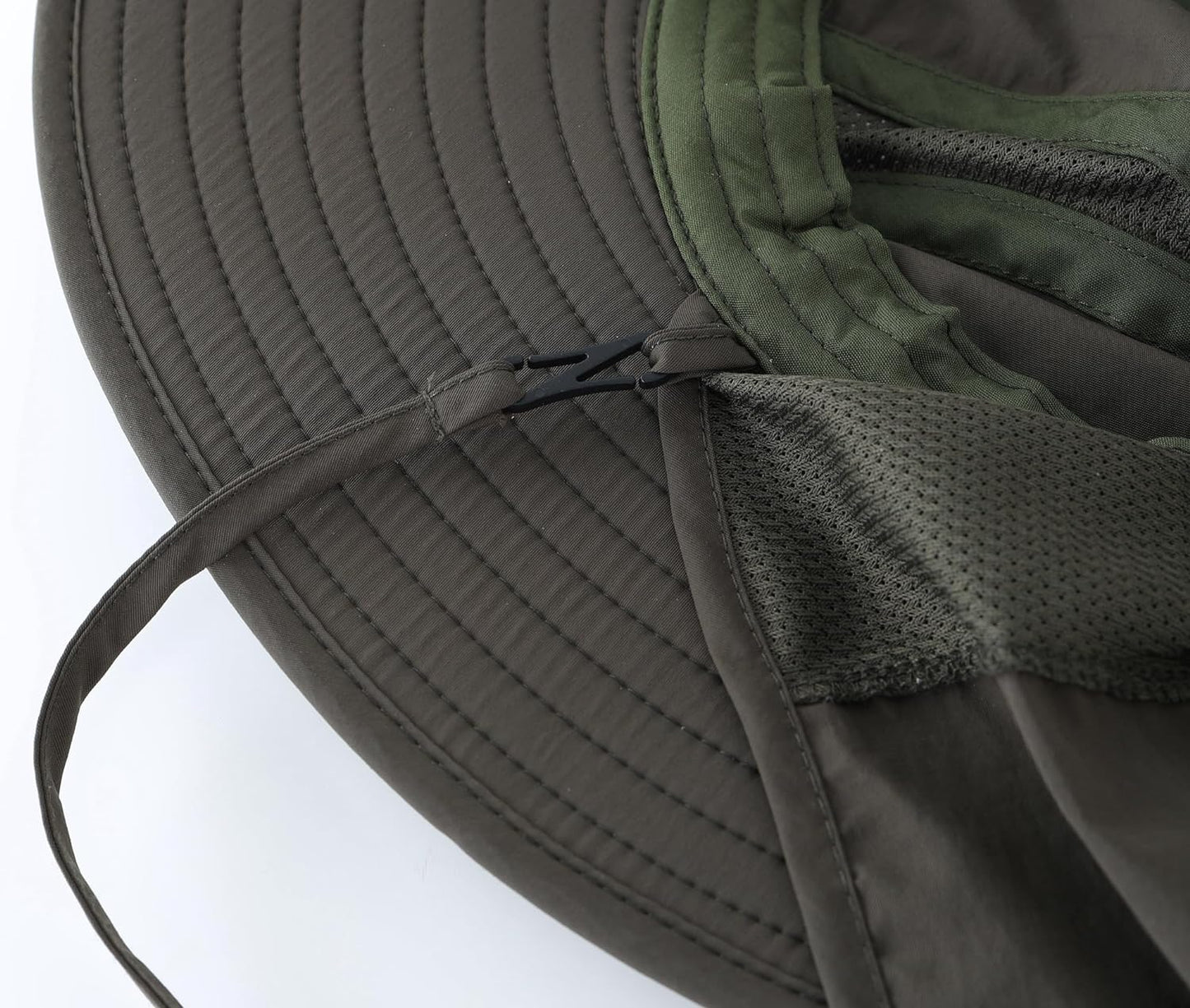 Mens UPF 50+ Sun Protection Cap Wide Brim Fishing Hat with Neck Flap
