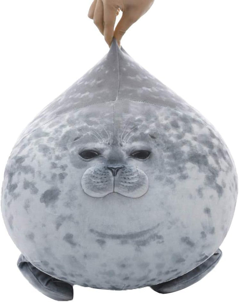 Seal Pillow, Kawaii Chubby Blob Seal Plush Pillow Stuffed Cotton Plushies Animal Toy Cute Ocean Pillow (Small)