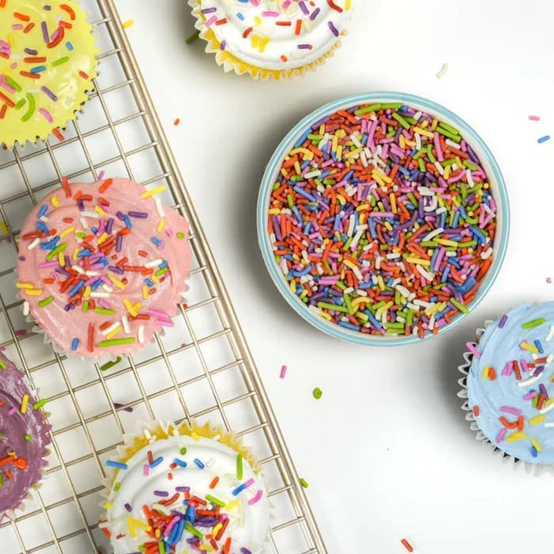 Dye Free Sprinkles - 1.6 Pounds - Vegan Rainbow Sprinkles - All Natural Ice Cream Topping Jimmies for Mother'S Day - Non-Gmo Cake Decorating Sprinkles