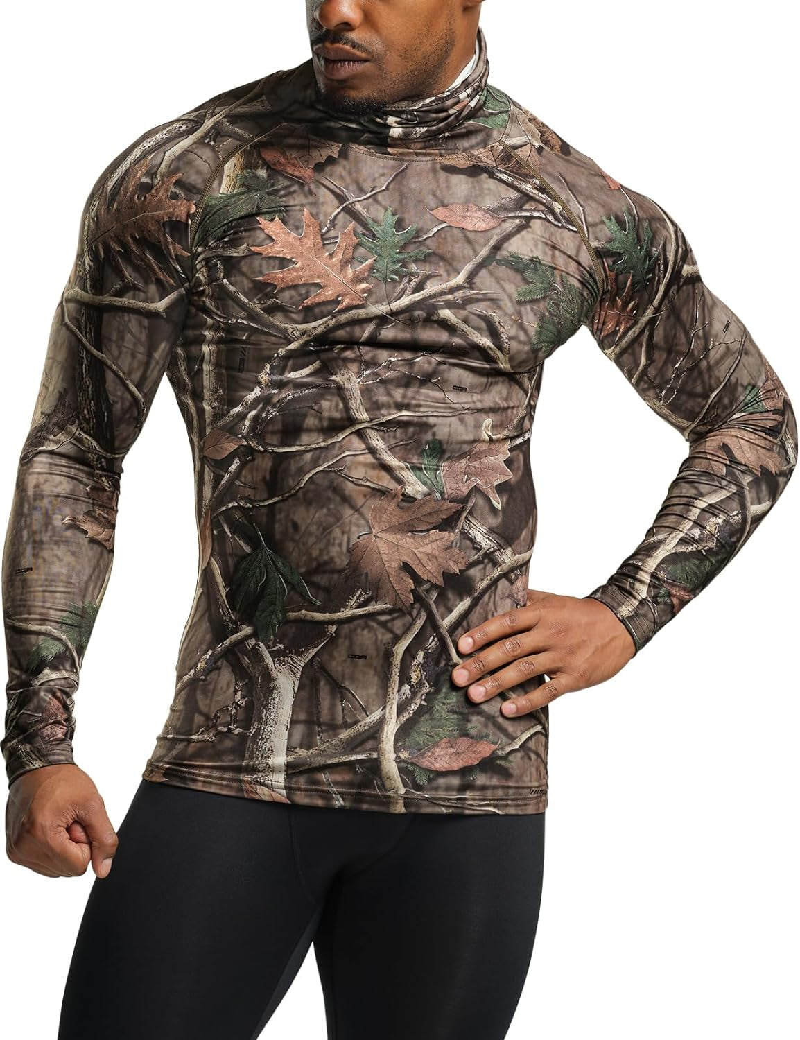 1 or 3 Pack Men'S UPF 50+ Mock Long Sleeve Compression Shirts, Athletic Workout Shirt, Water Sports Rash Guard