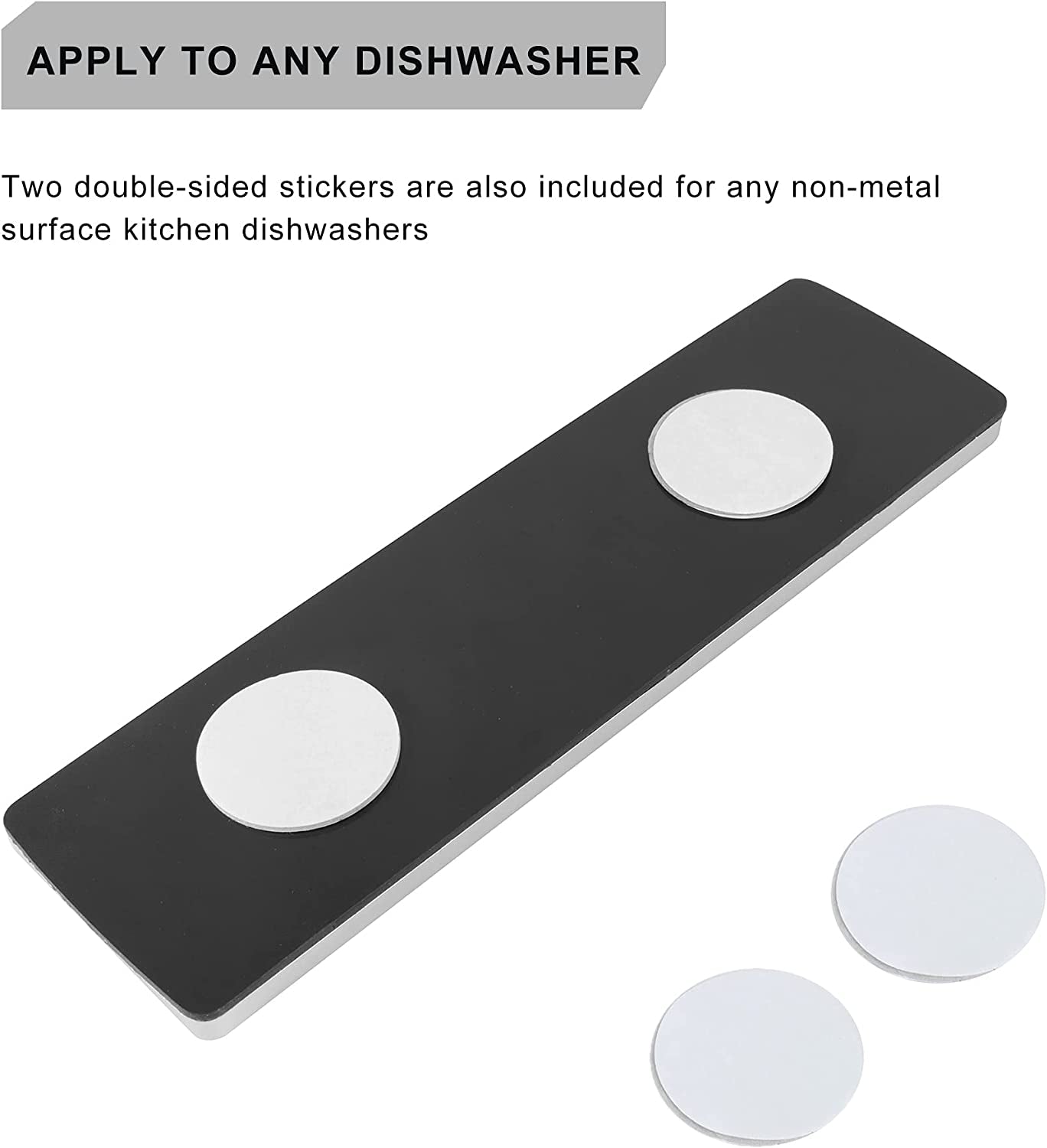 Dishwasher Magnet Clean Dirty Sign, Fridge Magnet, Clean Dirty Sign Indicator Non-Scratch/Easy to Read & Slide/Super Strong Magnet with Stickers, Suitable (Silver)