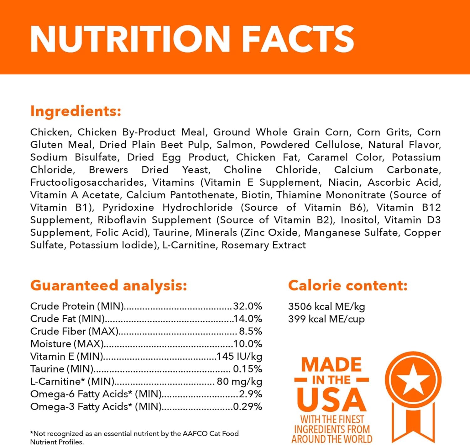 PROACTIVE HEALTH Adult Hairball Care Dry Cat Food with Chicken and Salmon Cat Kibble, 3.5 Lb. Bag