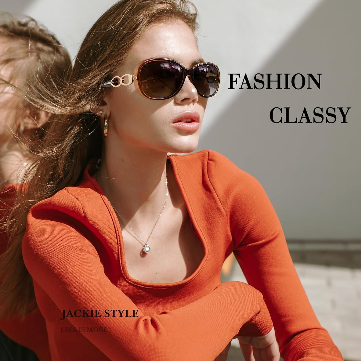 Sunglasses Womens Polarized Oversized Trendy Sun Glasses Fashion Ladies Shades 100% UV400 Protection S85