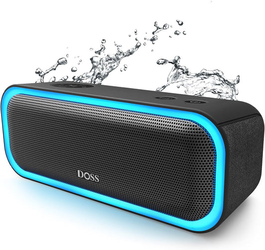 Soundbox Pro Bluetooth Speaker with 20W Stereo Sound, Active Extra Bass, IPX6 Waterproof, Bluetooth 5.0, TWS Pairing, Multi-Colors Lights, 20 Hrs Playtime, Portable Speaker for Beach, Outdoor