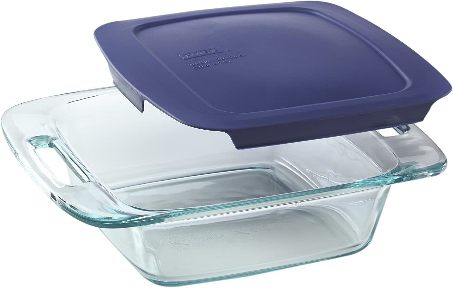 Easy Grab 8-Piece Glass Baking Dish Set with Lids, Glass Food Storage Containers Set, 13X9-Inch, 8X8-Inch & 1-Cup Storage Containers, Non-Toxic, Bpa-Free Lids, Bakeware Set