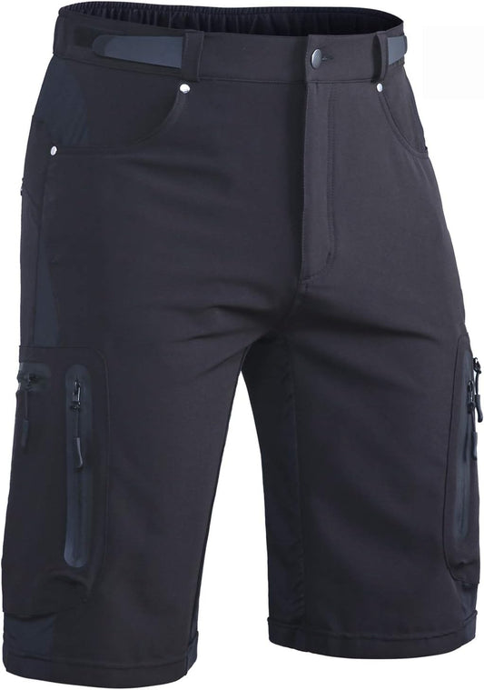 Men'S Hiking Cargo Shorts Lightweight Quick Dry Stretch MTB Shorts for Golf Fishing Tactical Outdoor Casual Shorts