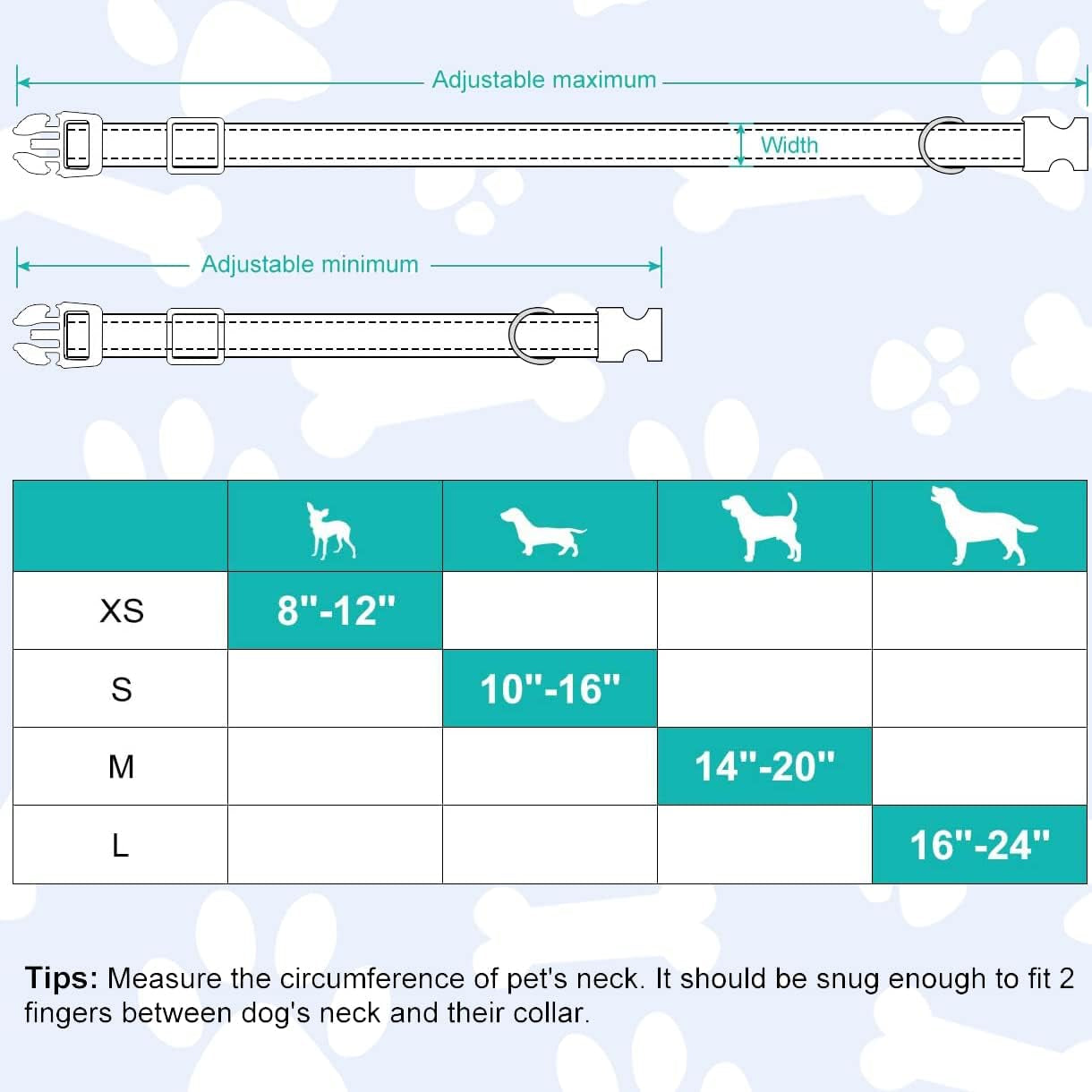 Full Reflective Dog Collar, Adjustable Nylon Dog Collars with Quick Safety Buckle for Small Dogs, Yellow S