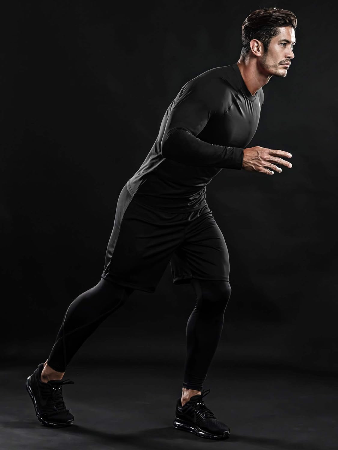 4, 3, 2 or 1 Pack Men'S Compression Shirts Top Long Sleeve Sports Baselayer Workout Running Athletic Active
