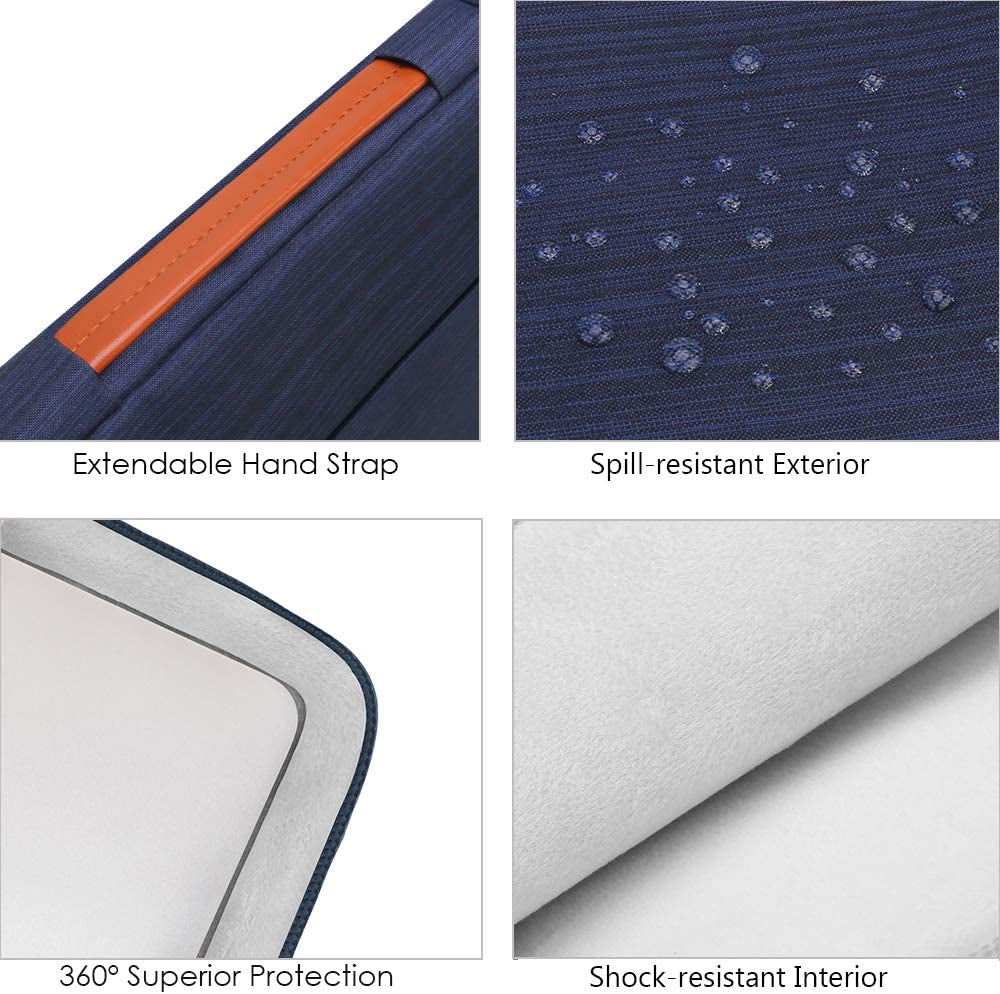 360° Protective Laptop Sleeve Case for 16 Inch New Macbook Pro M3 Pro/Max M2 M1 Pro/Max A2991 A2780 A2485 A2141 2023-2019, 15 Inch Surface Laptop 6/5/4/3/2/1 Computer Bag Water Resistant, Blue