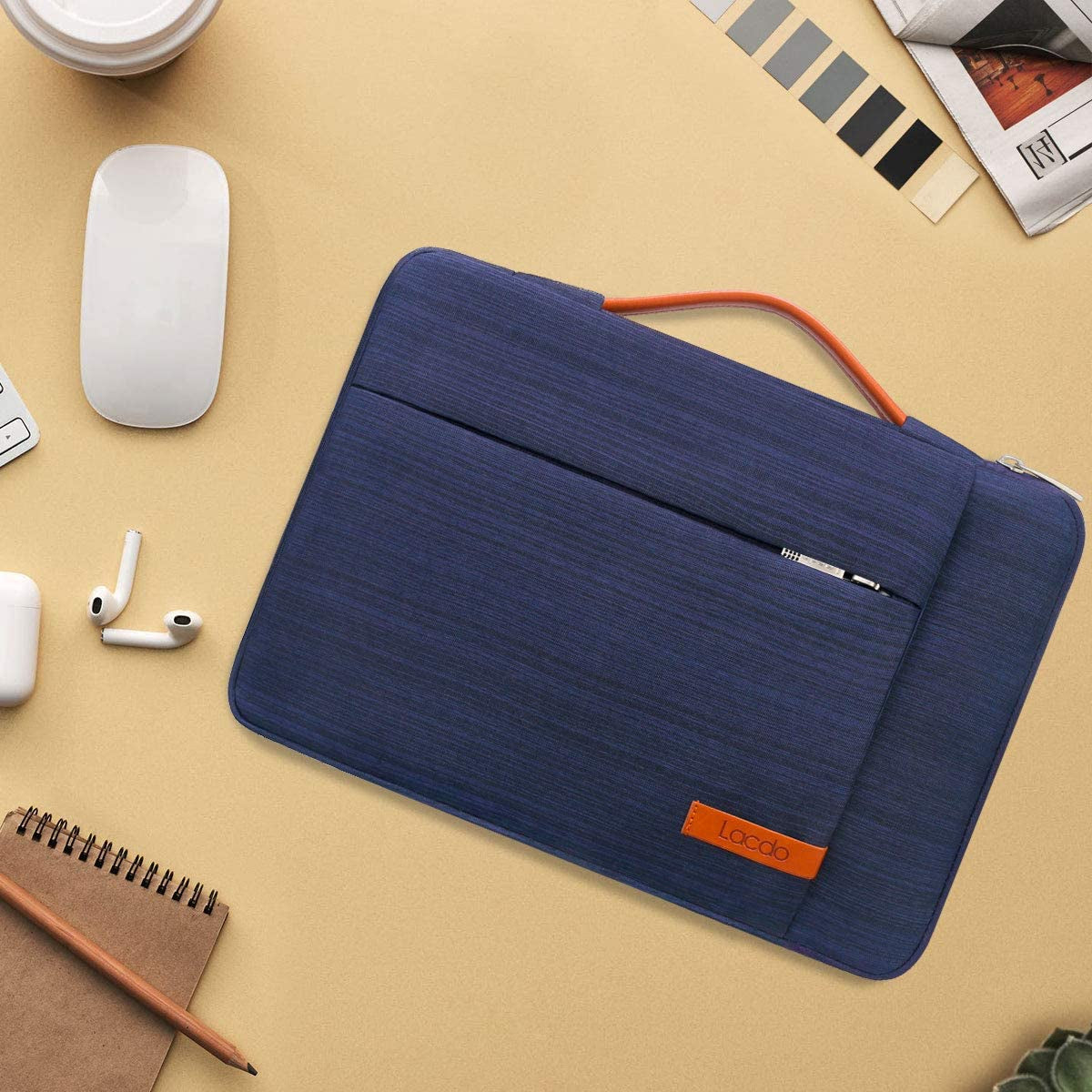 360° Protective Laptop Sleeve Case for 16 Inch New Macbook Pro M3 Pro/Max M2 M1 Pro/Max A2991 A2780 A2485 A2141 2023-2019, 15 Inch Surface Laptop 6/5/4/3/2/1 Computer Bag Water Resistant, Blue