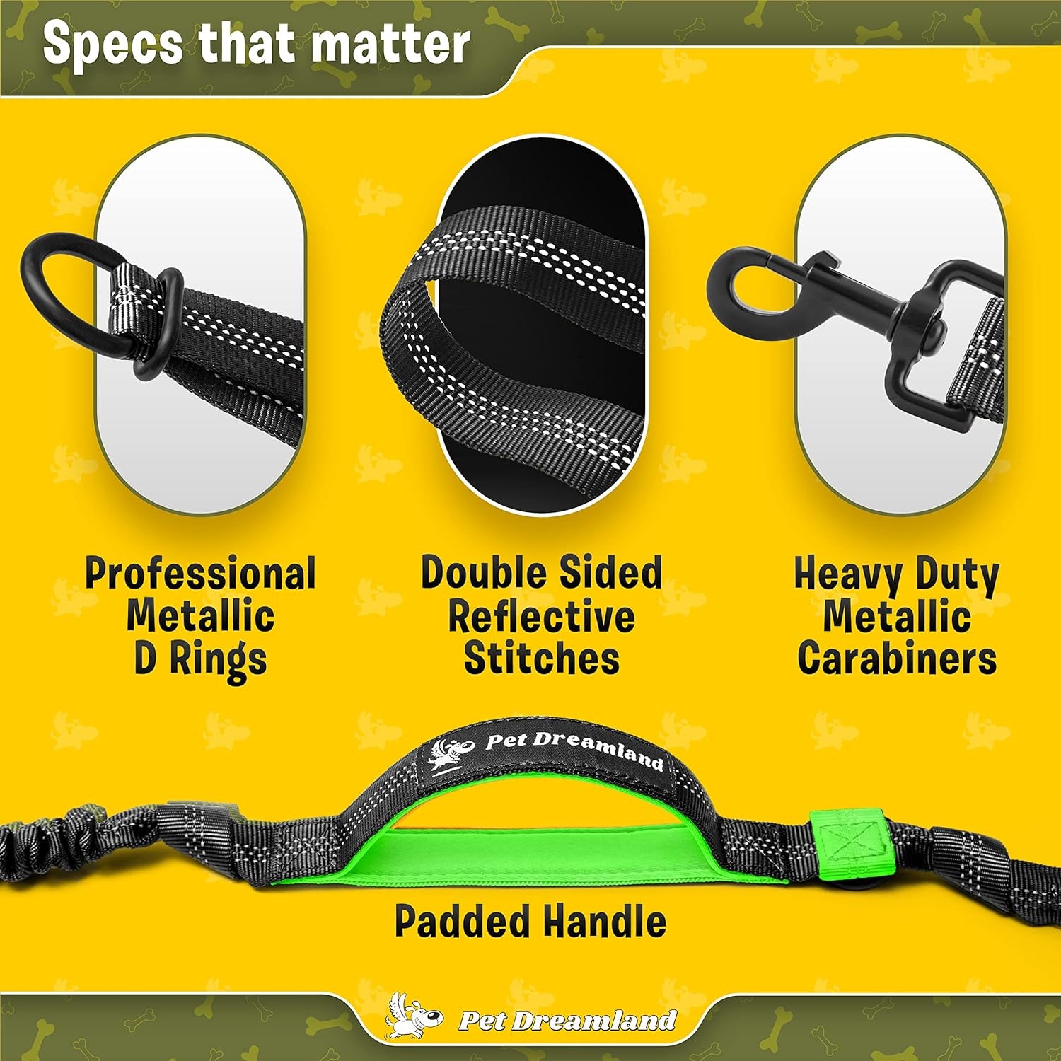 Retractable Hands Free Dog Leash for Running | around Waist Leash for Dog Walking, Jogging and Training | Bungee Service Dog Hands Free Leash with Adjustable Belt | Hiking Leash for Large Dogs