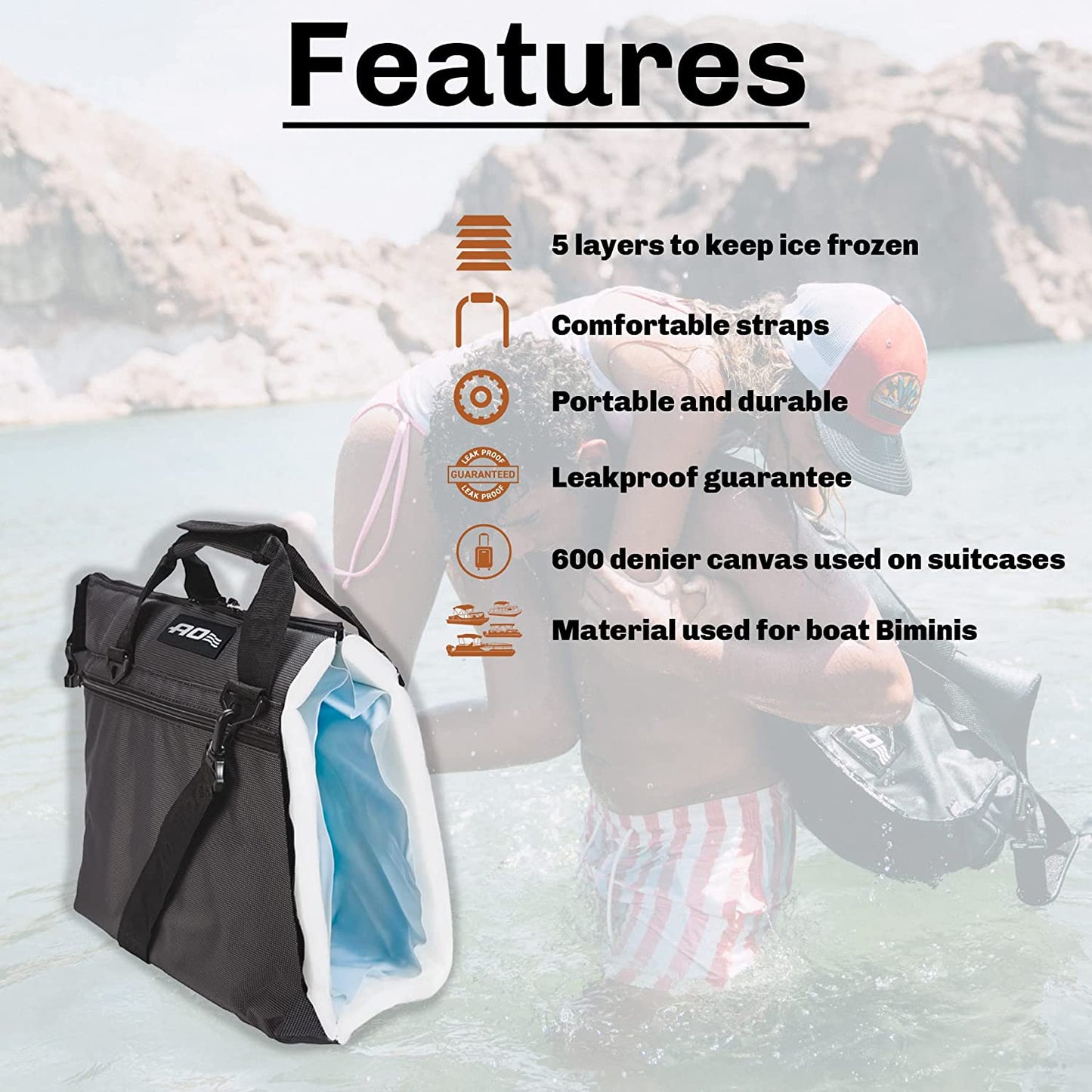 Elements Soft Cooler, 36 Pack, Bluefin, Blue Camo, 36 Pack,Aoelfb36