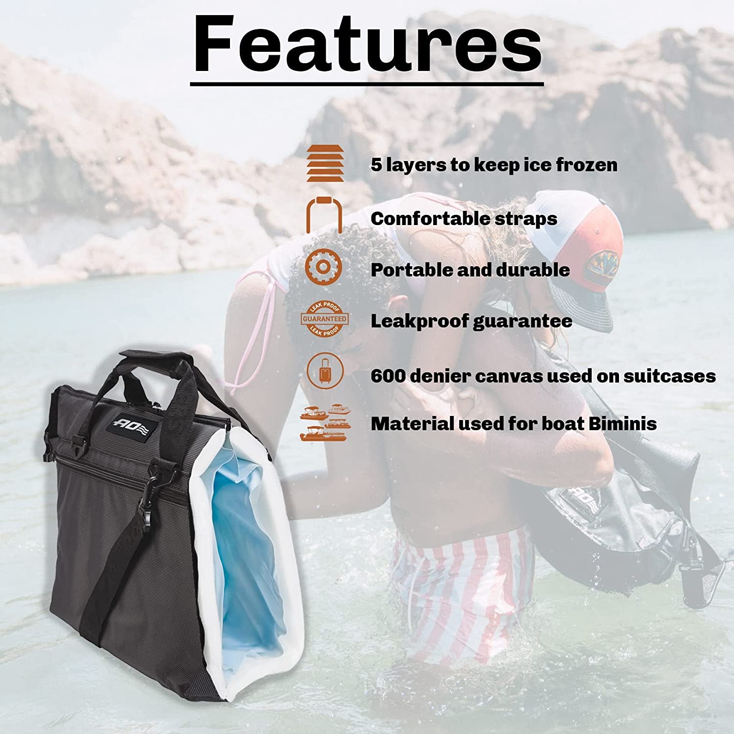 Elements Soft Cooler, 36 Pack, Bluefin, Blue Camo, 36 Pack,Aoelfb36