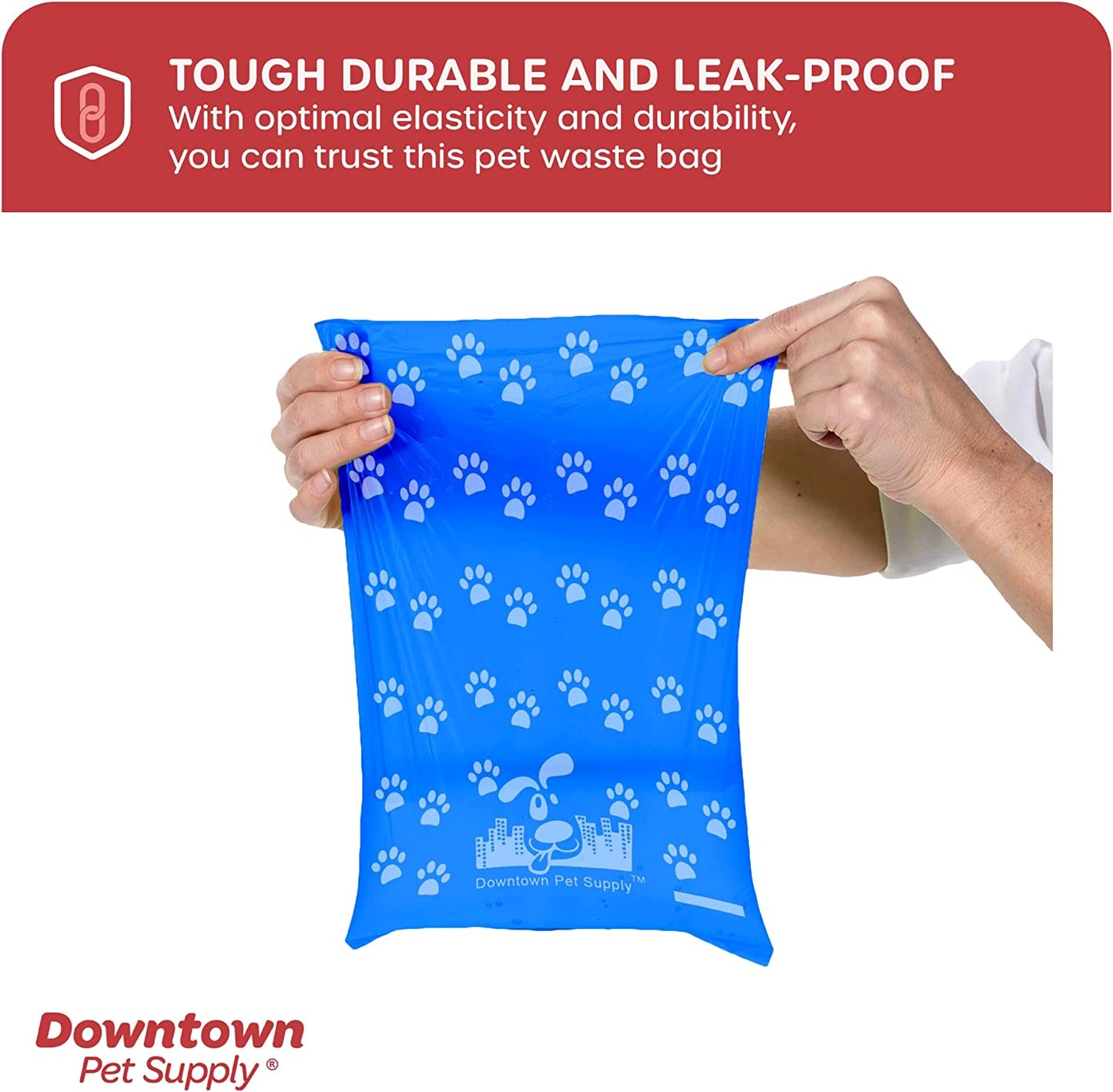 180 Count Unscented Dog Waste Bags with Dog Poop Bag Dispenser, Rainbow with Paw Prints - Leak-Proof Dog Poop Bags Refills with Leash Clip and Bone Bag Dispenser - 12.5 X 8.5"