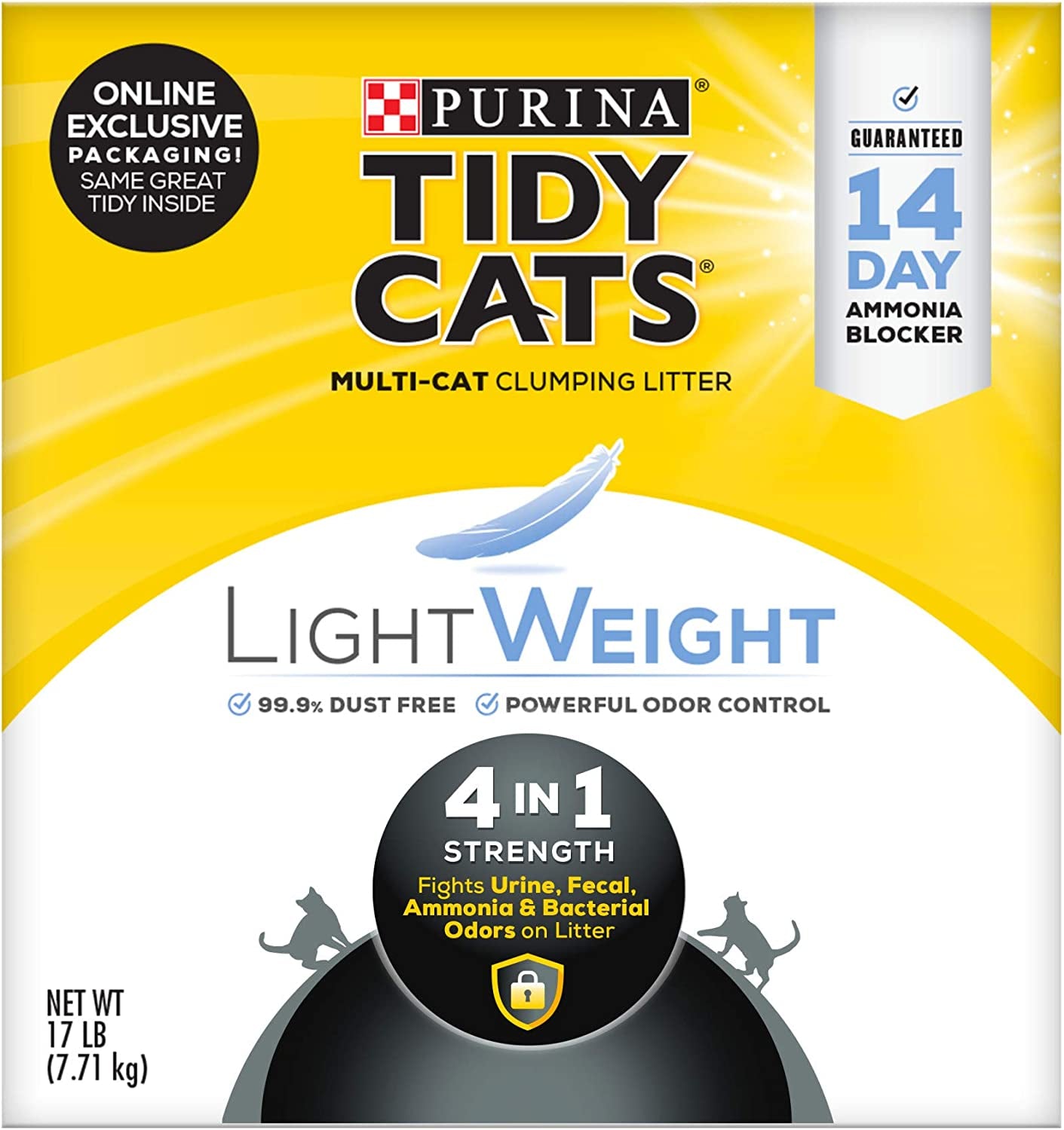 Purina  Multi Cat, Low Dust, Clumping Cat Litter, Lightweight 4-In-1 Strength - 17 Lb. Box