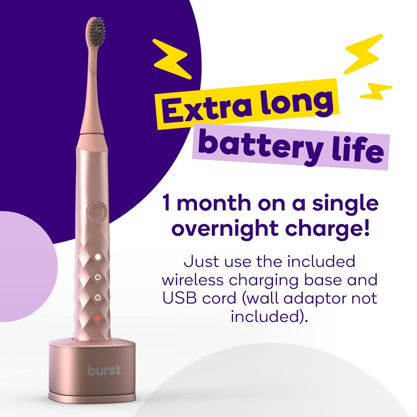 Original Sonic Electric Toothbrush for Adults - Soft Bristle Toothbrush for Deep Clean, Stain & Plaque Removal - 3 Sonic Toothbrush Modes: Teeth Whitening, Sensitive, Massage - Black