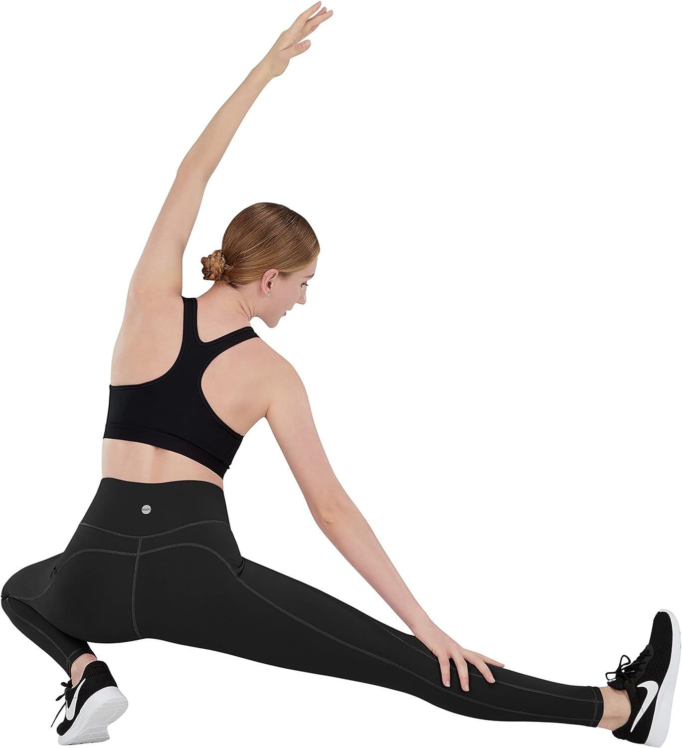 Women Yoga Capri Leggings: High Waisted Athletic Yoga Pants Tummy Control with 3 Pockets Proof - 4 Way Stretch Ladies Compression Soft Tights Pants Fitness Exercise Work for Workout Running Gym…