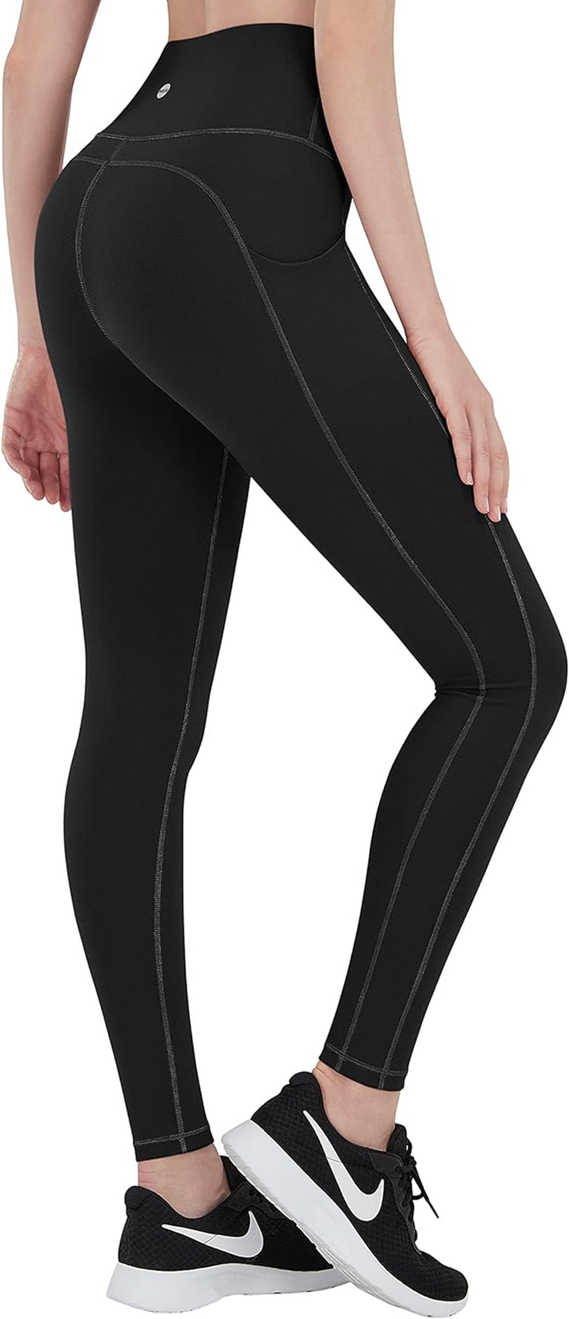 Women Yoga Capri Leggings: High Waisted Athletic Yoga Pants Tummy Control with 3 Pockets Proof - 4 Way Stretch Ladies Compression Soft Tights Pants Fitness Exercise Work for Workout Running Gym…