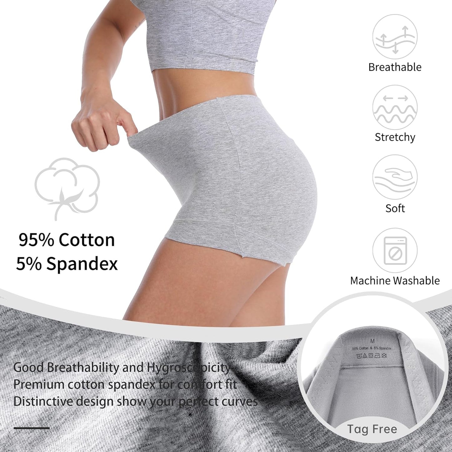 Boy Shorts Underwear for Women - Boxers for Women,Womens Cotton Underwear,Boyshorts for Women,Cotton Boyshorts