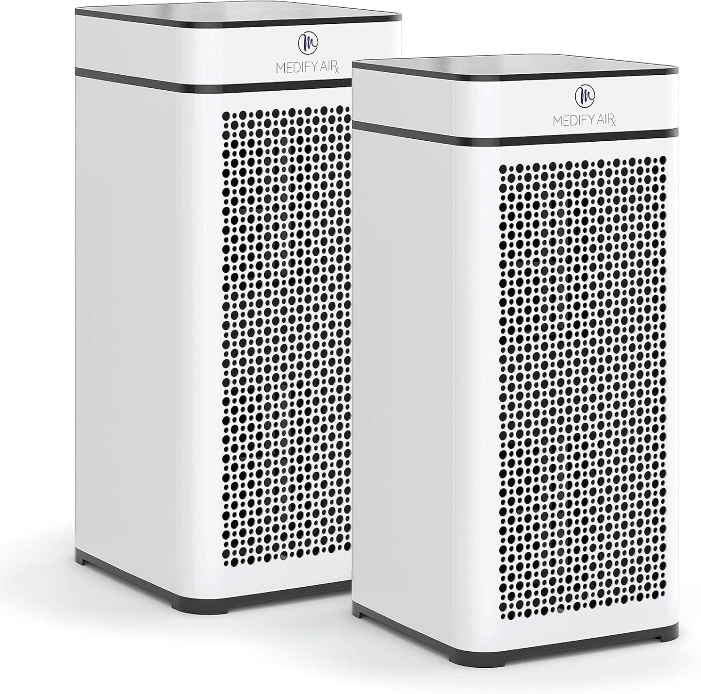 Medify MA-40 Air Purifier with True HEPA H13 Filter | 1,793 Ft² Coverage in 1Hr for Smoke, Wildfires, Odors, Pollen, Pets | Quiet 99.9% Removal to 0.1 Microns | White, 2-Pack