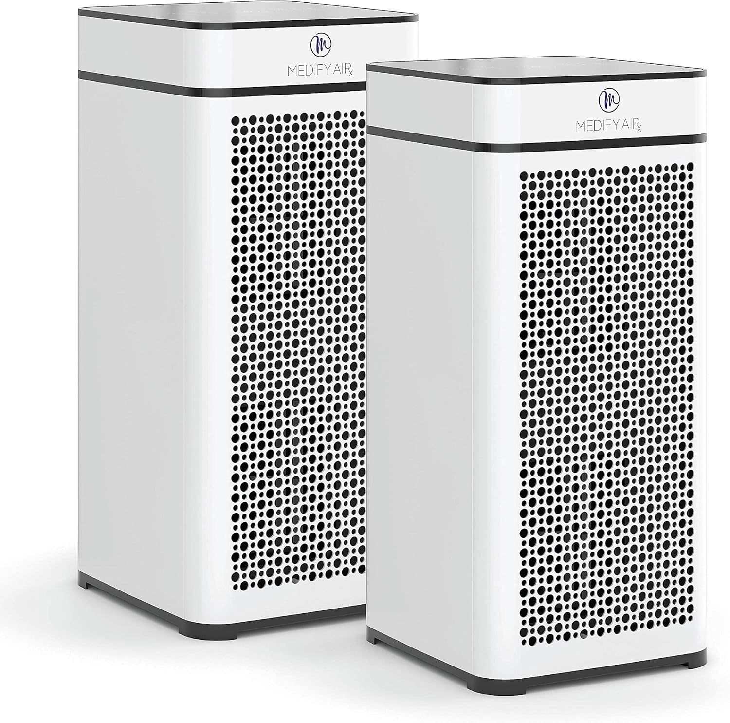 Medify MA-40 Air Purifier with True HEPA H13 Filter | 1,793 Ft² Coverage in 1Hr for Smoke, Wildfires, Odors, Pollen, Pets | Quiet 99.9% Removal to 0.1 Microns | White, 2-Pack