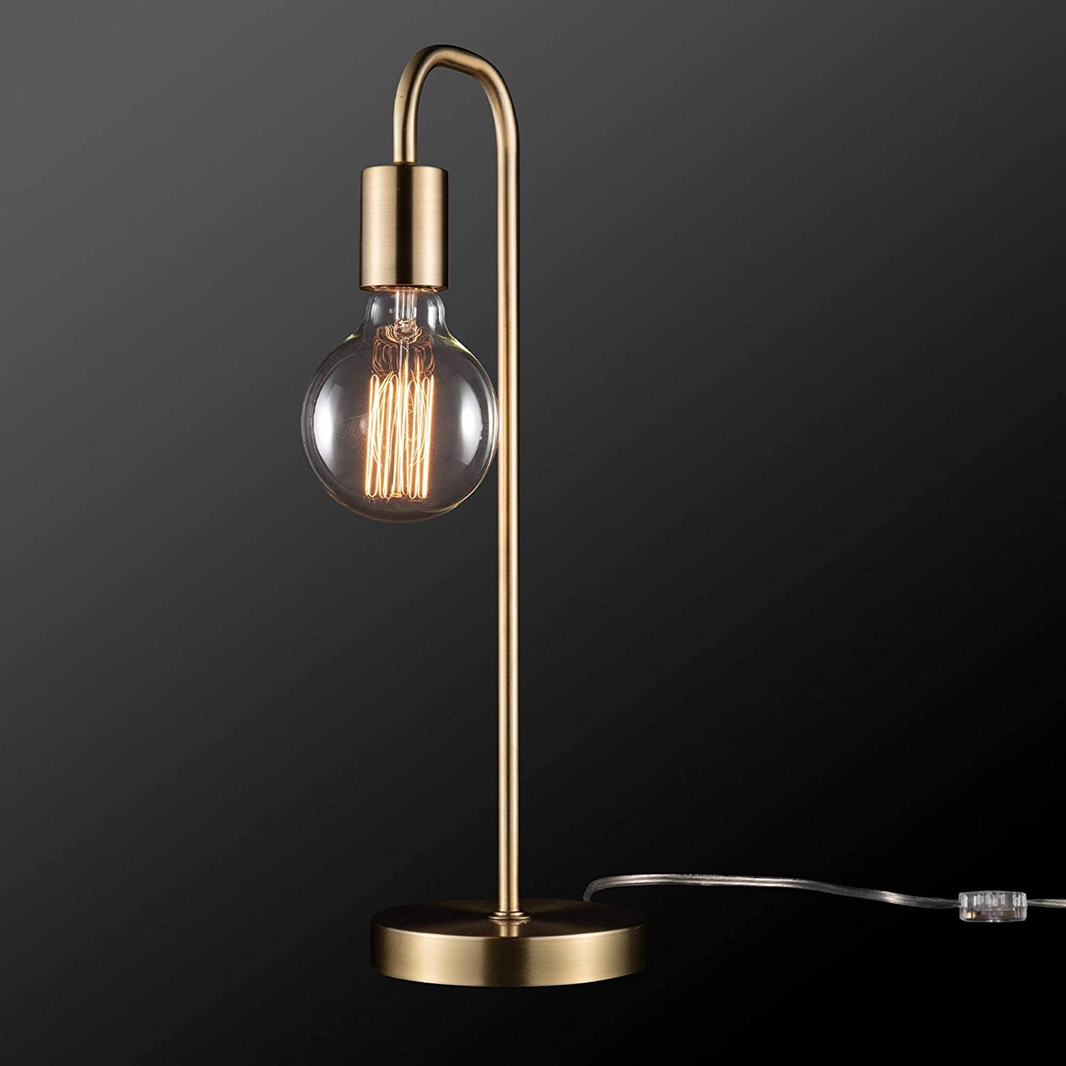 67433 18" Table Lamp, Matte Brass, Table Lamp for Living Room, Home Décor, Lamps for Bedrooms, Room Décor, Nightstand, Home Improvement, Reading Lamp, E26 Base Socket, Home Décor