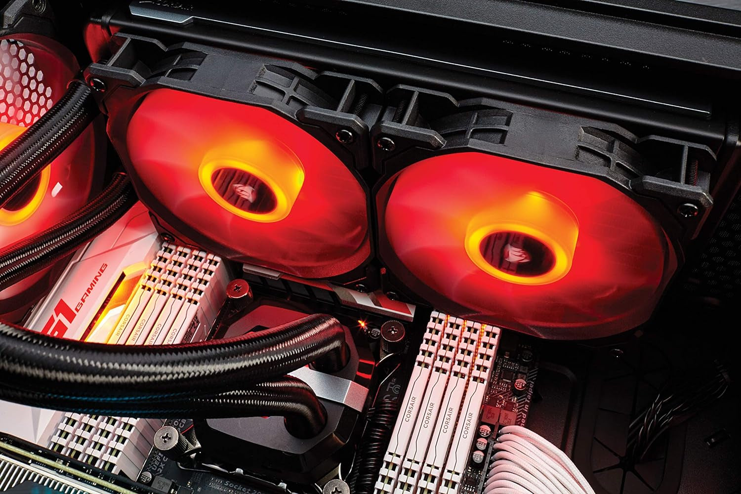 AF140 LED Low Noise Cooling Fan, Single Pack - Red,Co-9050086-Ww