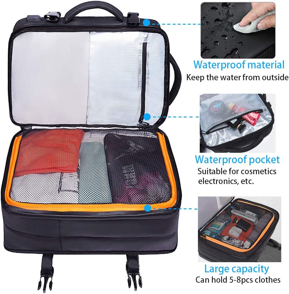 35L Travel Backpack,Flight Approved Carry on Backpack for International Bag, Water Resistant Durable 17-Inch Laptop Large Daypack Business Weekender Luggage Backpack for Men