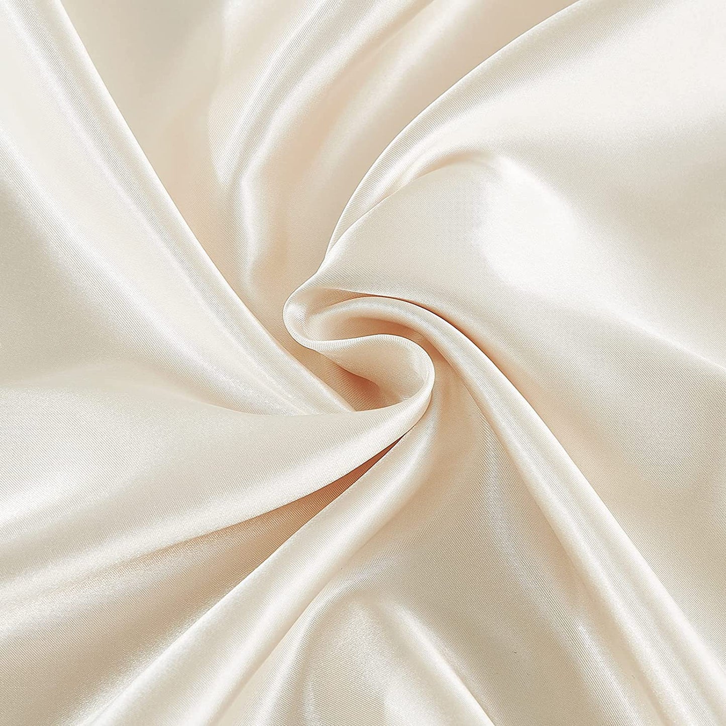 Satin Pillowcase Queen Set of 2, Silk Pillowcases for Hair and Skin, Beige Pillow Cases 2 Pack, Soft Pillow Cover with Envelope Closure, 20X30 Inches