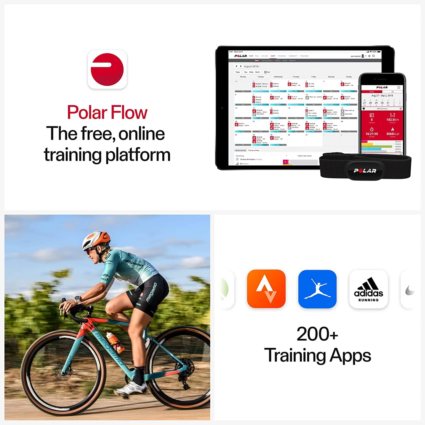H10 Heart Rate Monitor Chest Strap - ANT + Bluetooth, Waterproof HR Sensor for Men and Women