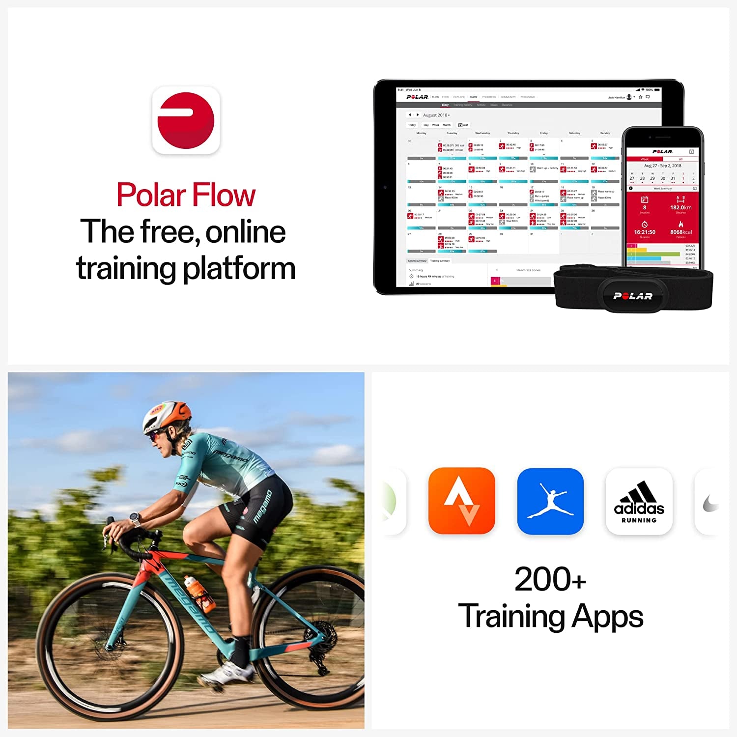 H10 Heart Rate Monitor Chest Strap - ANT + Bluetooth, Waterproof HR Sensor for Men and Women