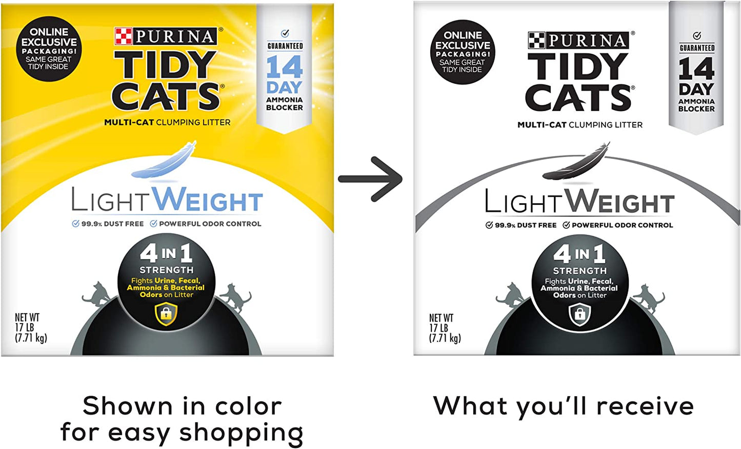 Purina  Multi Cat, Low Dust, Clumping Cat Litter, Lightweight 4-In-1 Strength - 17 Lb. Box