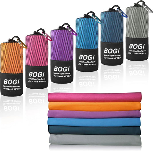 Microfiber Travel Sports Towel-Quick Dry, Soft Lightweight, Absorbent, Compact Towel for Camping Gym Beach Bath Yoga Swimming Backpacking (M:40''X20''-Purple)