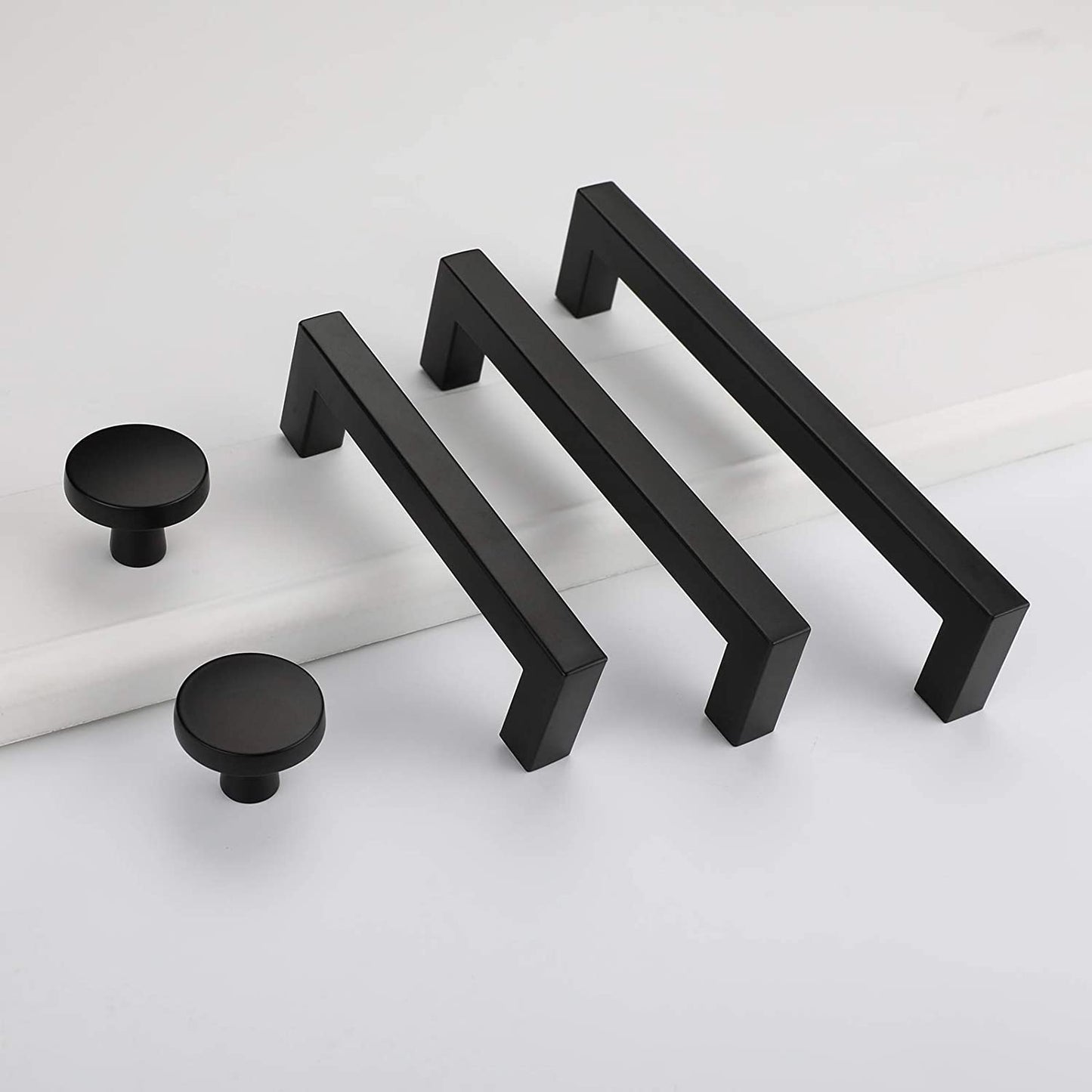 15 Pack Matte Black Cabinet Knob Dresser Knobs round Black Cabinet Knobs Modern Black Knobs for Bifold Closet Doors,1.27 Inch