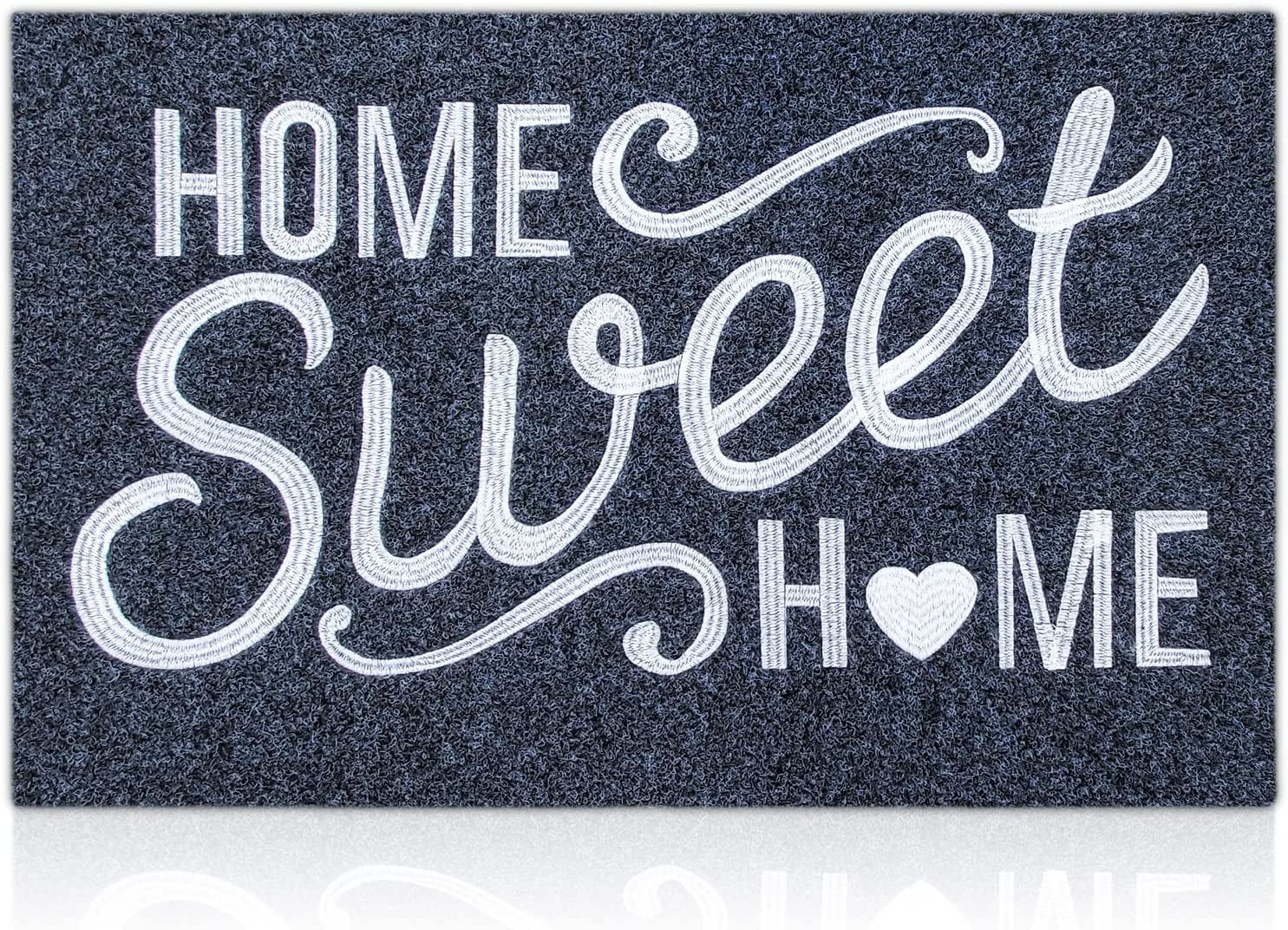 Front Door Mat Non Slip Welcome Mats Outdoor Home Sweet Home Doormat with Rubber Backing Easy to Clean Indoor Mats for Entrance High Traffic Areas Entry Grey