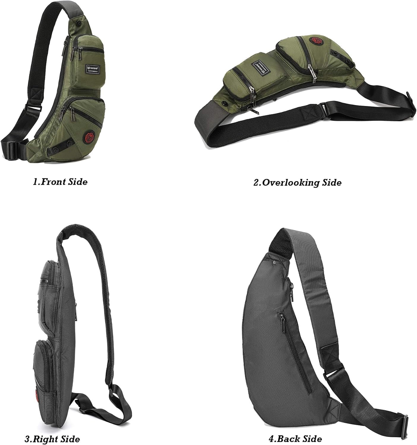 Sling Bag Chest Shoulder Backpack Crossbody Bags for Men Women