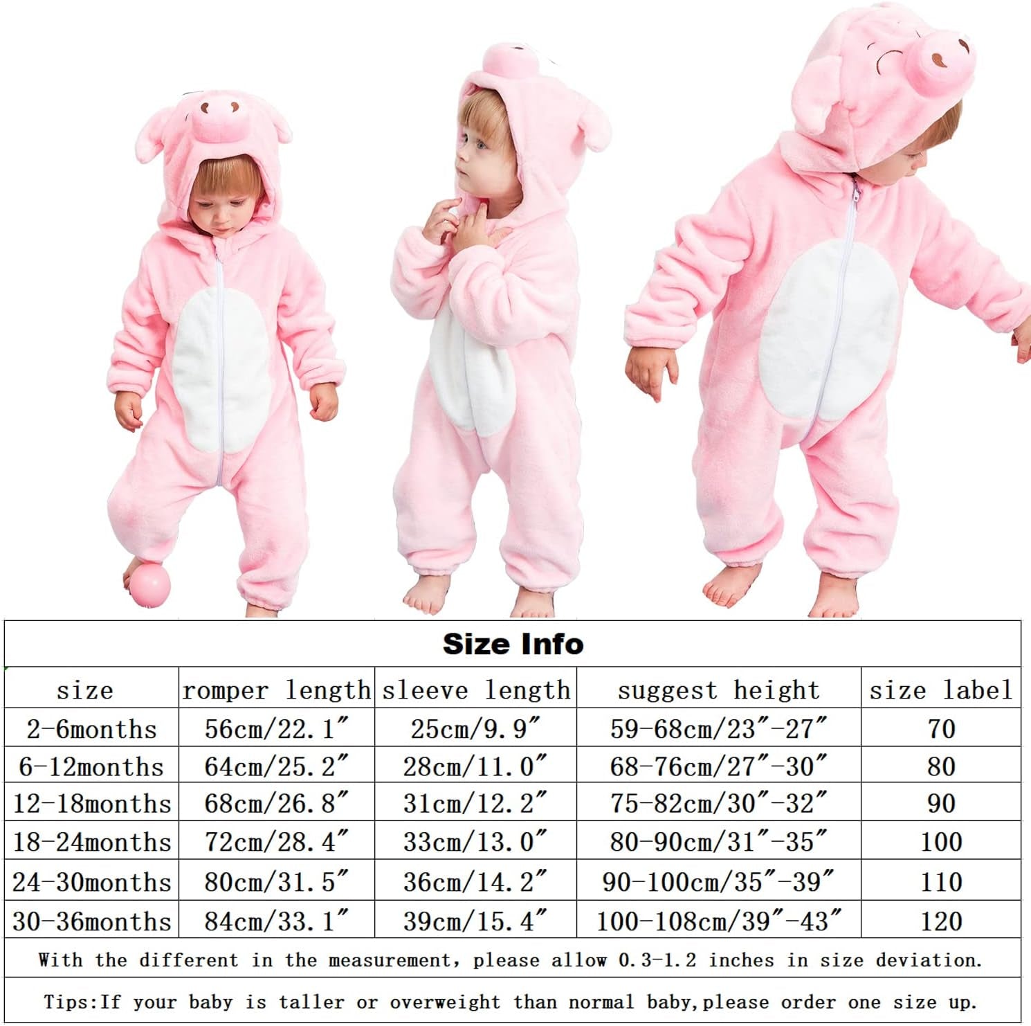 Baby Animal Costumes Unisex Toddler Outfit Halloween Dress up Romper