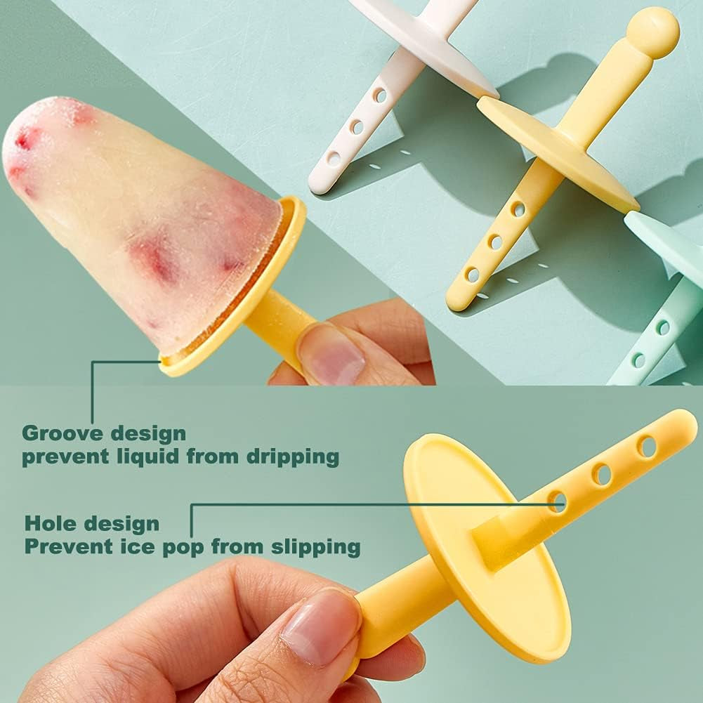 Homemade Popsicle Mold for Kids, Small Reusable Easy Release Silicone Bpa-Free Ice Cream Maker DIY Teething Mini Popsicle for Toddlers & Babby(Orange)